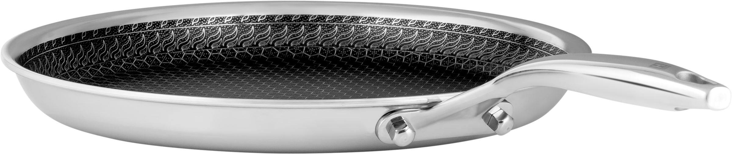 HENSSLERS Crêpepfanne »HENSSLERS Crêpe- und Frühstückspfanne 26 cm« Edelstahl 1 Stk. tlg. Omlet-Pfanne mit Wabenstruktur