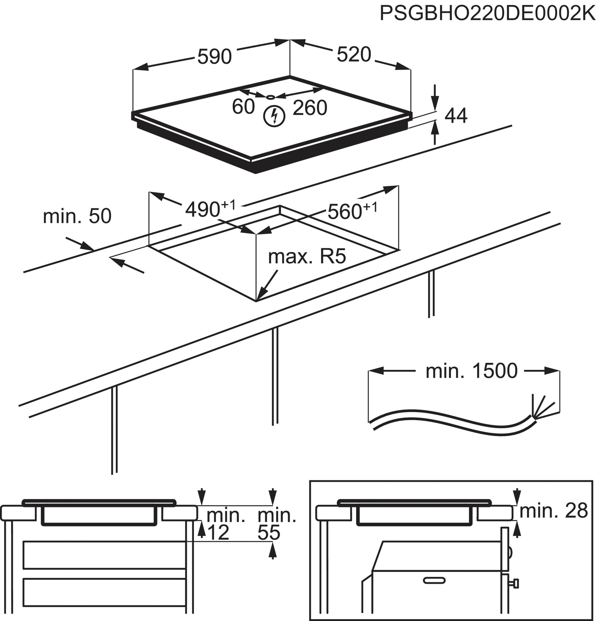 AEG Induktions-Kochfeld »IKE64683FB 949597971«