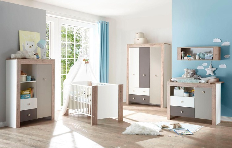 Babymöbel-Set »Madrid«, (Spar-Set, 2 St., Bett, Wickelkommode)