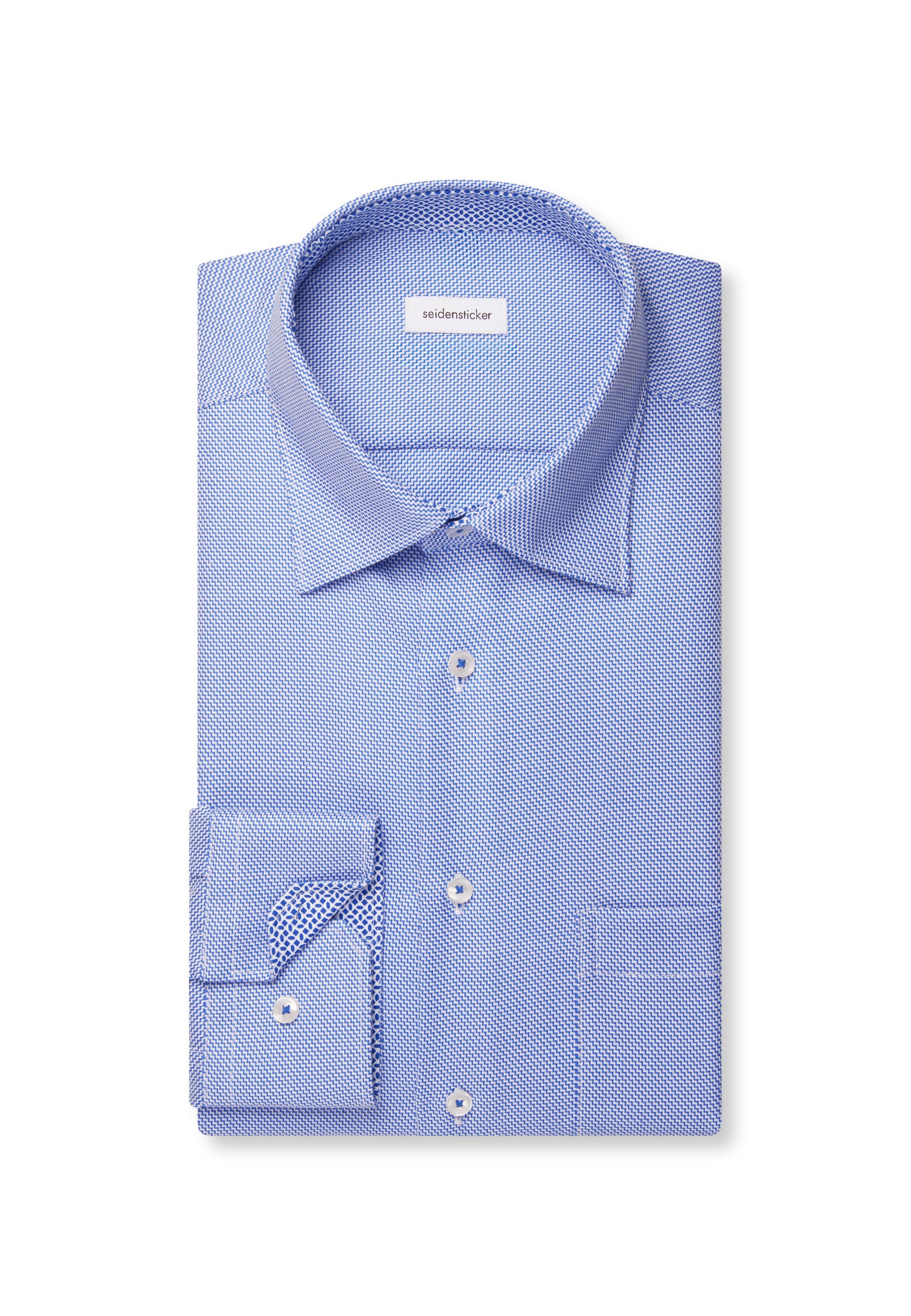 seidensticker Businesshemd »Schwarze Rose« Regular 1/1 Covered-Button-Down-Kragen Struktur