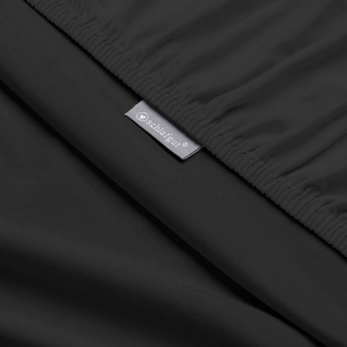 Schlafgut Spannbettlaken »Mako-Jersey aus 100% Baumwolle, Bettlaken«, für Matratzen bis 20 cm Höhe, in 90x200, 140x200 oder 180x200 cm