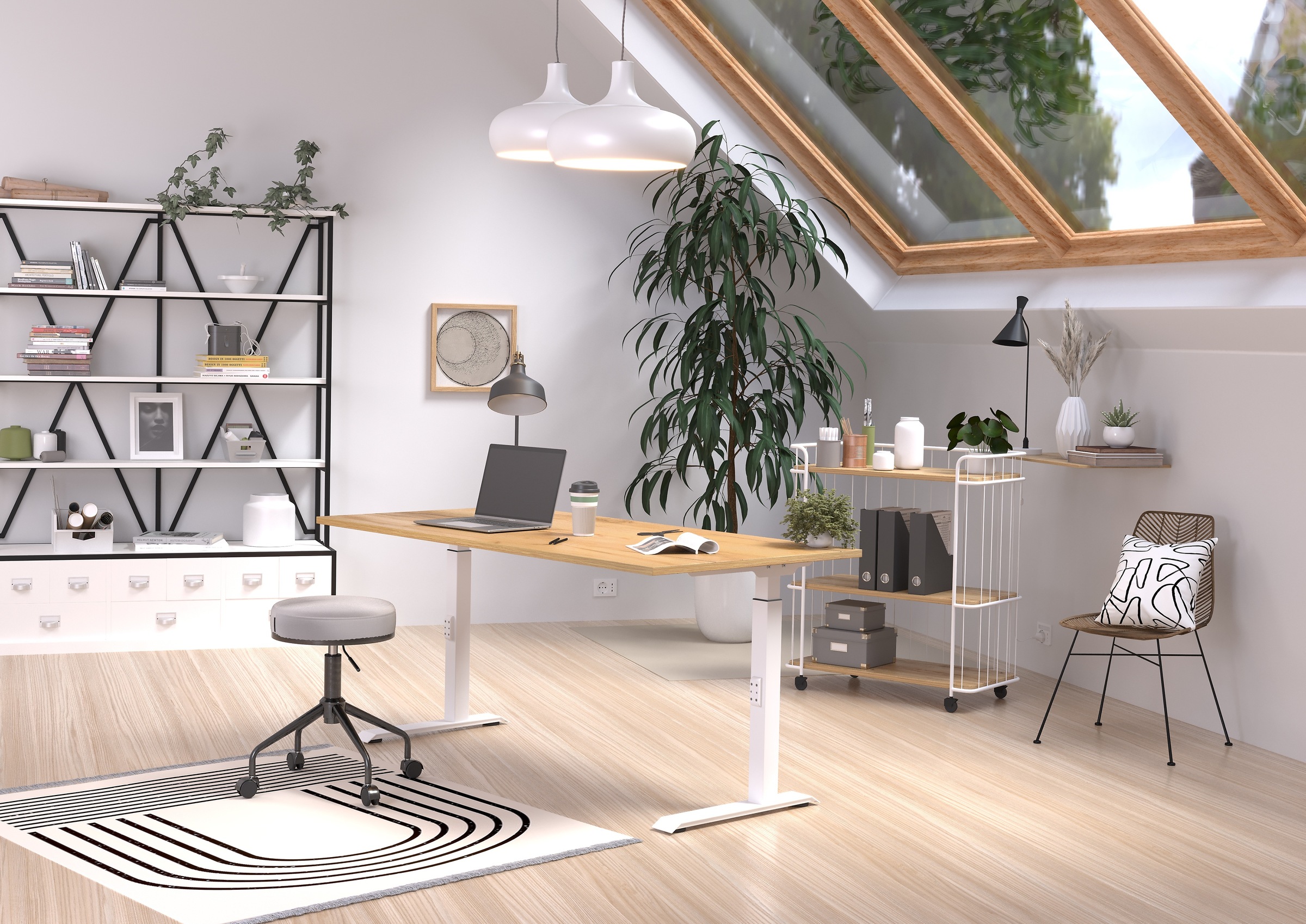 GERMANIA Schreibtisch »Downey« höhenverstellbar von 68-91 cm, verfügbar in verschiedenen Breiten