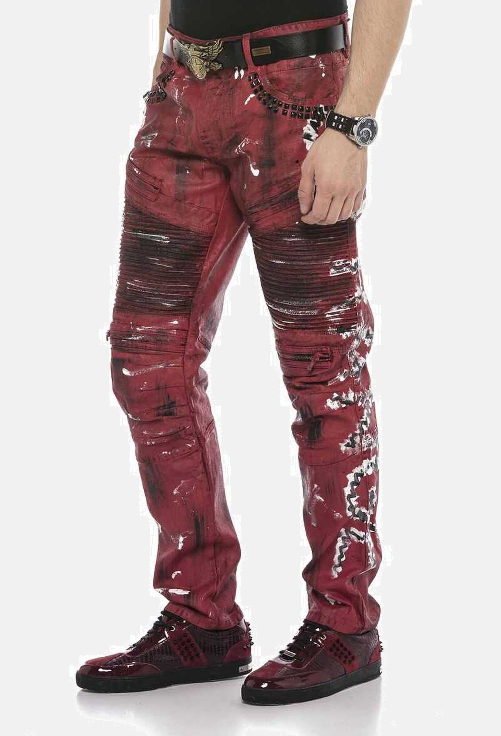 Cipo & Baxx Slim-fit-Jeans »Cipo & Baxx Jeans DENIM« Röhrenjeans mit Farbbeschichtung, CD608