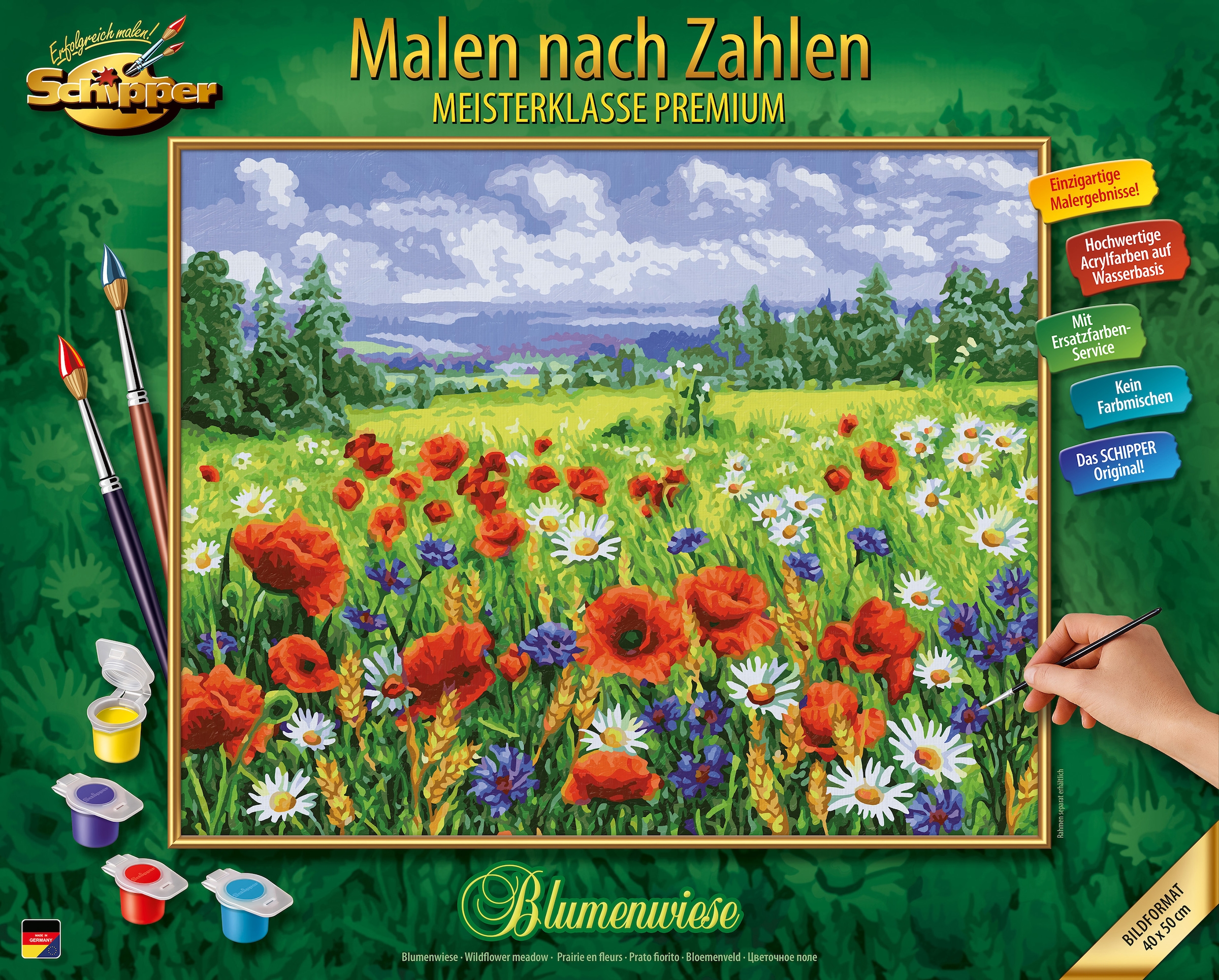 Malen nach Zahlen »Meisterklasse Premium - Blumenwiese«, Made in Germany