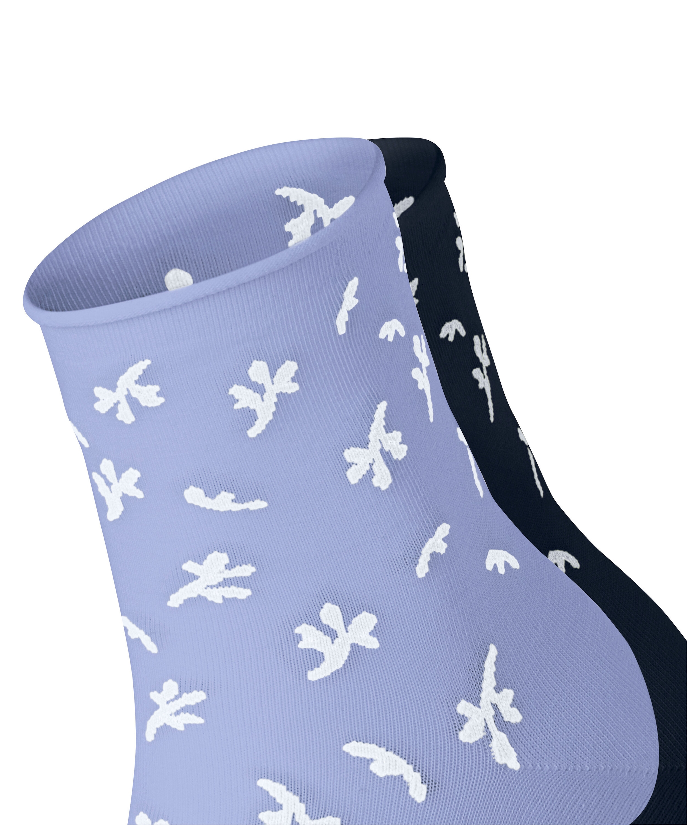 Esprit Kurzsocken »Twig« 2 Paar,  mit kleinem Rollrand, florales Muster