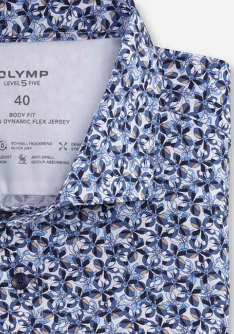OLYMP Kurzarmhemd »Level Five 24/Seven body fit«, in 24/7 Dynamic Flex Quality