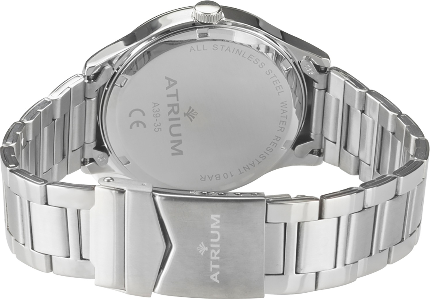 Atrium Quarzuhr Armbanduhr, Herrenuhr, Edelstahlarmband, analog, Wochentag, Tag