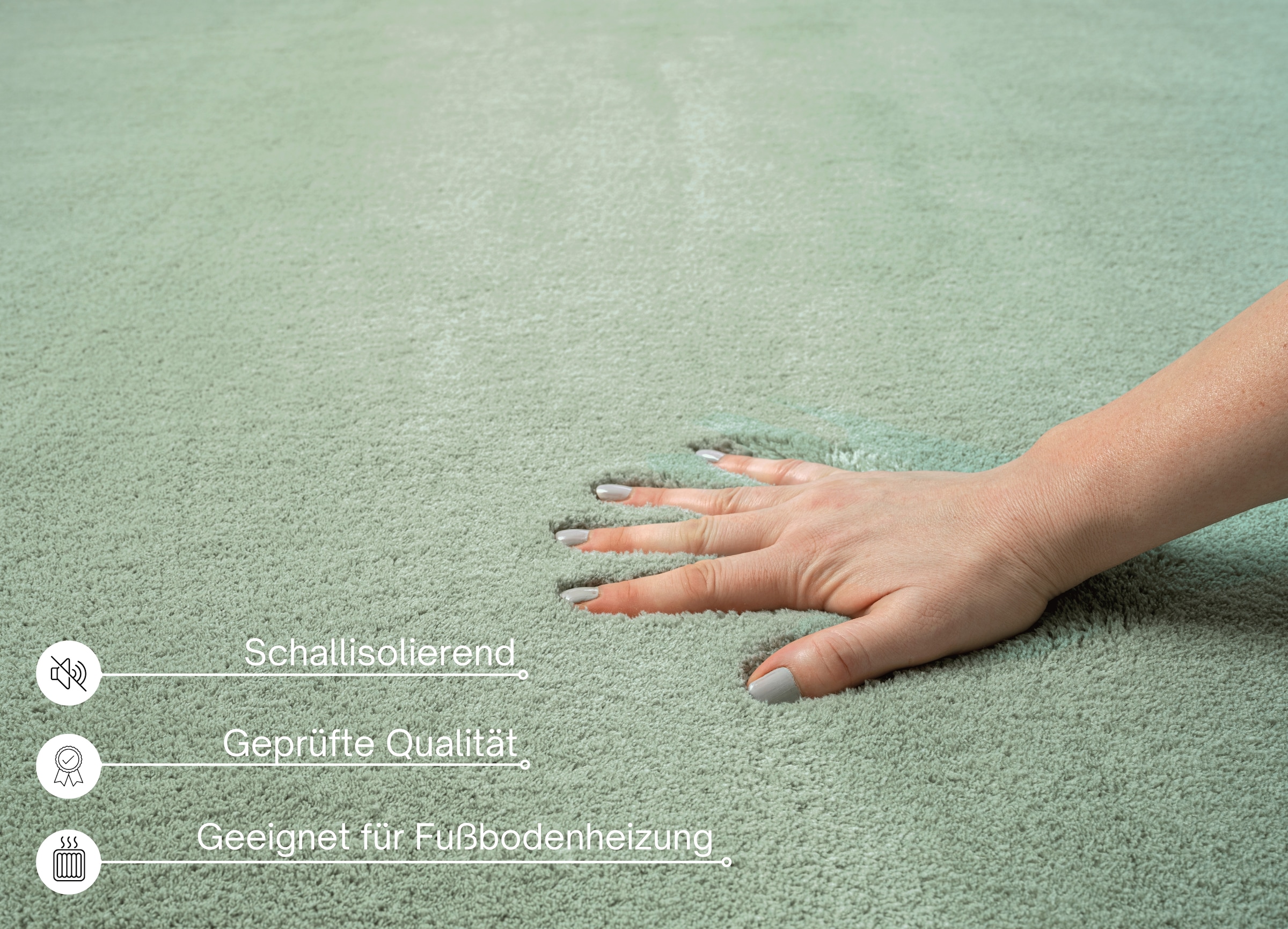 my home Teppich »Arabell, Kunstfellteppich, Felloptik, waschbar,« rechteckig 16 mm Höhe flauschig, kuschelig, Anti-Rutsch-Unterseite, Wohnzimmer, Schlafzimmer