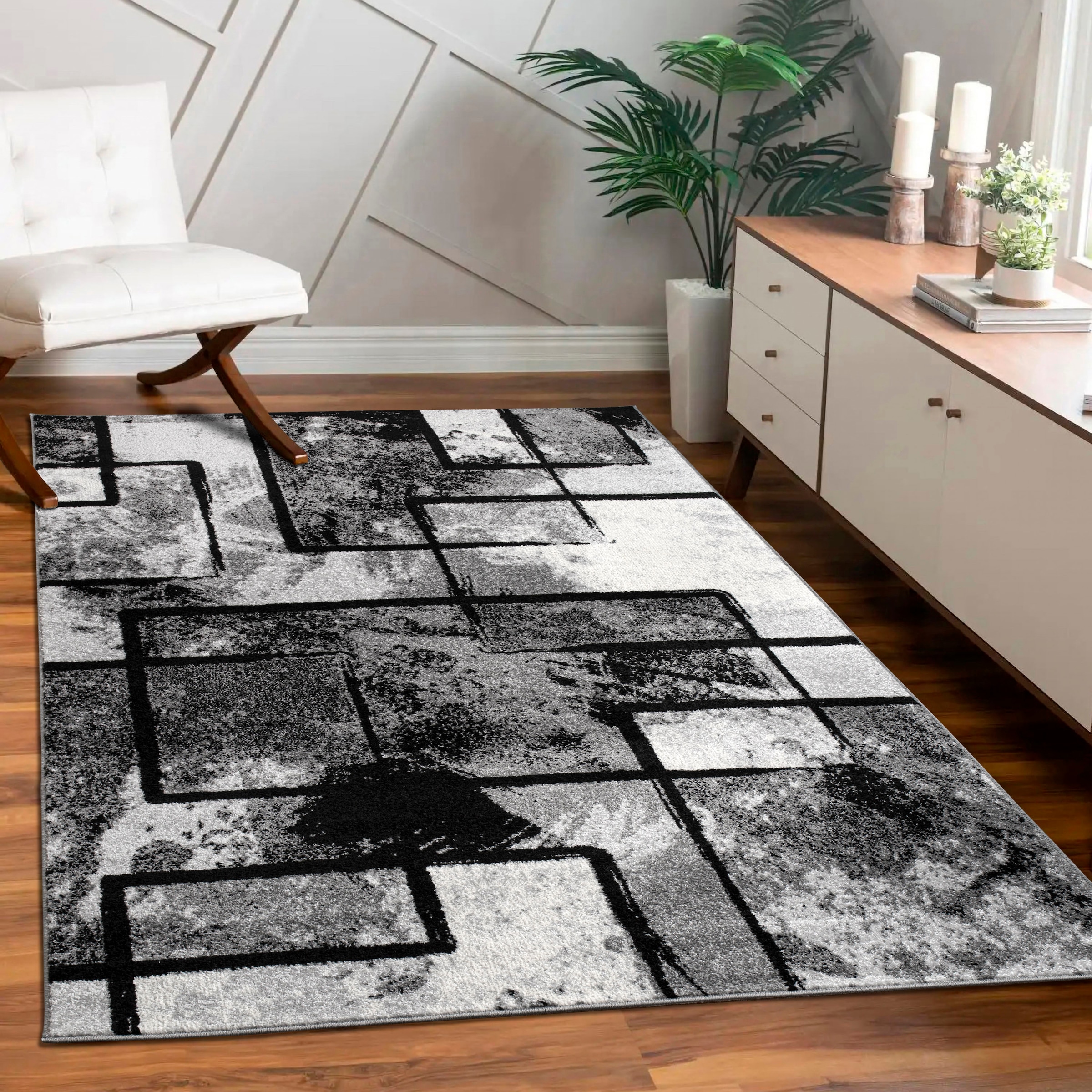 Paco Home Teppich »Mondial 101«, rechteckig, Kurzflor, modernes abstraktes Design