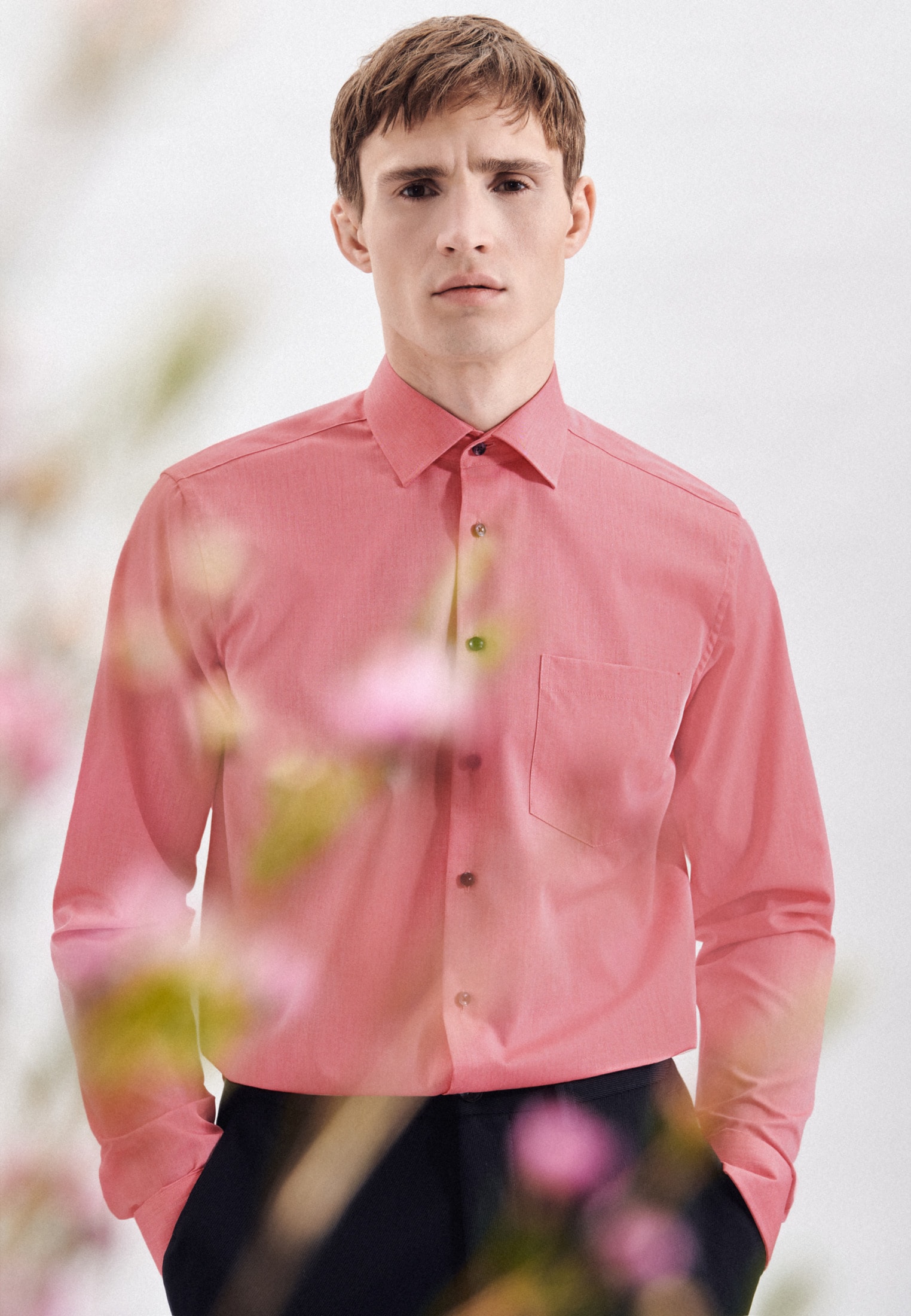 seidensticker Businesshemd »Regular« Regular 1/1 Extra lang Kentkragen Uni