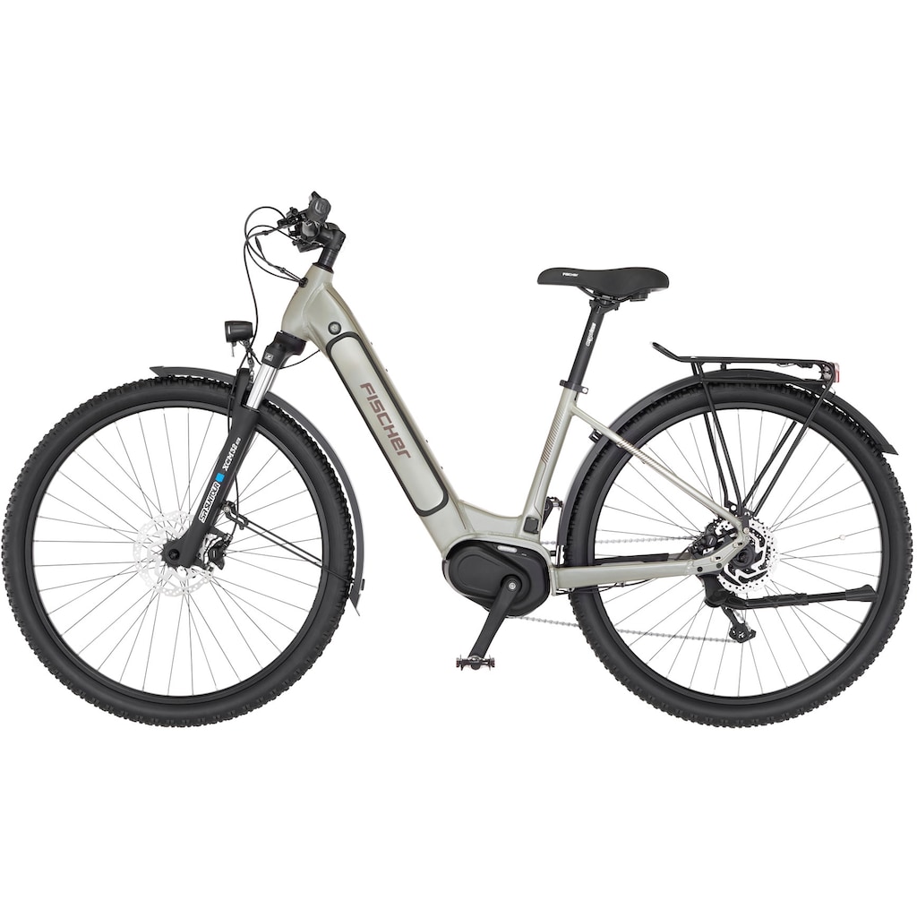 FISCHER Fahrrad E-Bike »TERRA 4.0i 43«, 10 Gang, Shimano, Deore, Mittelmotor 250 W, (mit Fahrradschloss)