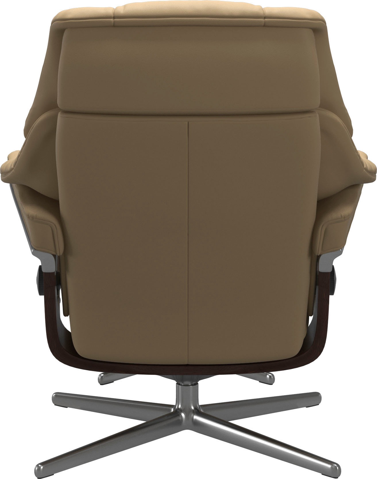 Stressless® Relaxsessel »Reno«, (Set, Relaxsessel mit Hocker), mit Hocker, mit Cross Base, Größe S, M & L, Holzakzent Braun