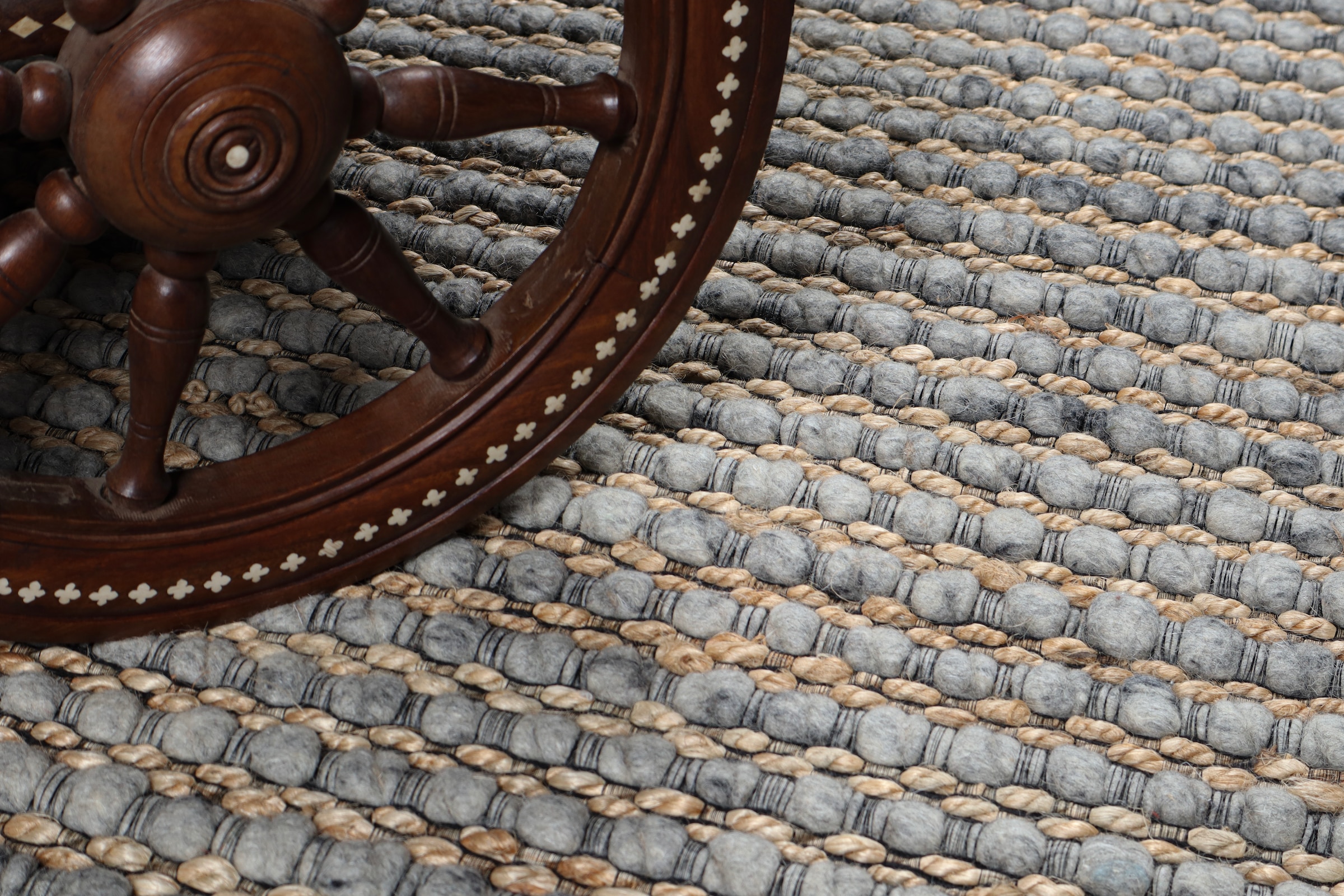 my home Hochflor-Teppich »Leevy«, rechteckig, 25 mm Höhe, Handwebteppich, Wolle, Robust und Langlebig