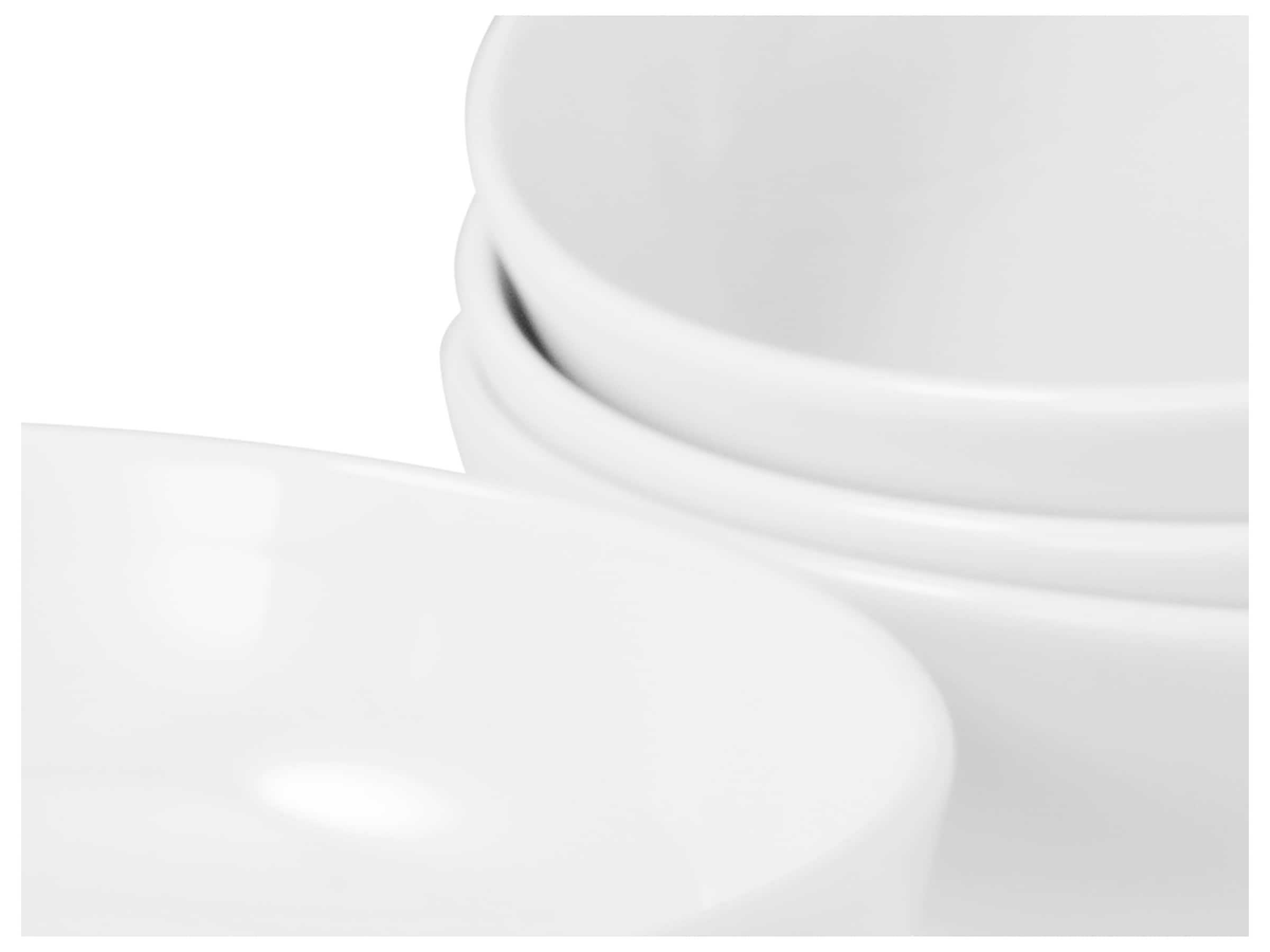 CreaTable Schale »Allround Weiss, Poke Bowl 21 cm 4-tlg« 4 Stk. aus Porzellan Daily Use, Zeitlos