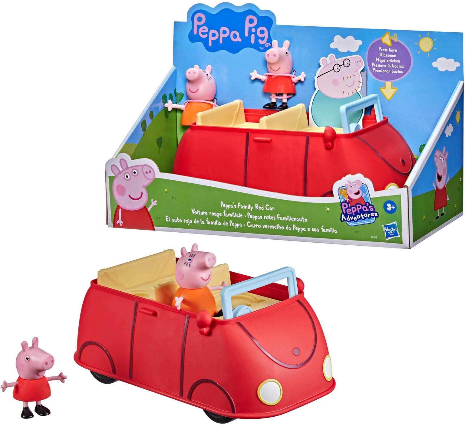 Spielwelt »Peppa Pig, Peppas rotes Familienauto«, mit Soundeffekten