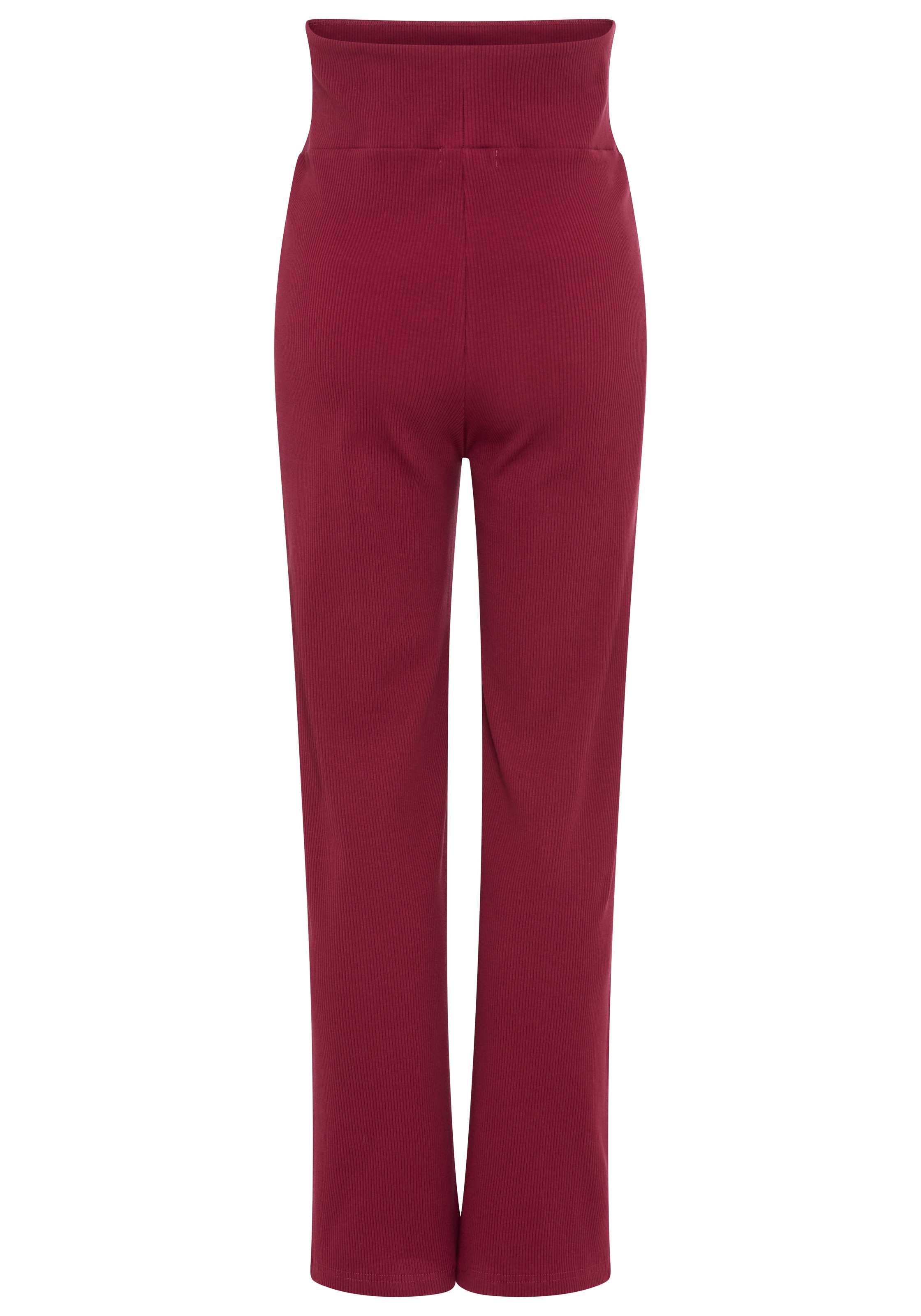 Neun Monate Umstandshose »Weite Jerseyhose für Schwangerschaft & Stillzeit, elastische Rippware«  Umstands-Hose aus Rippware mit weitem Bein