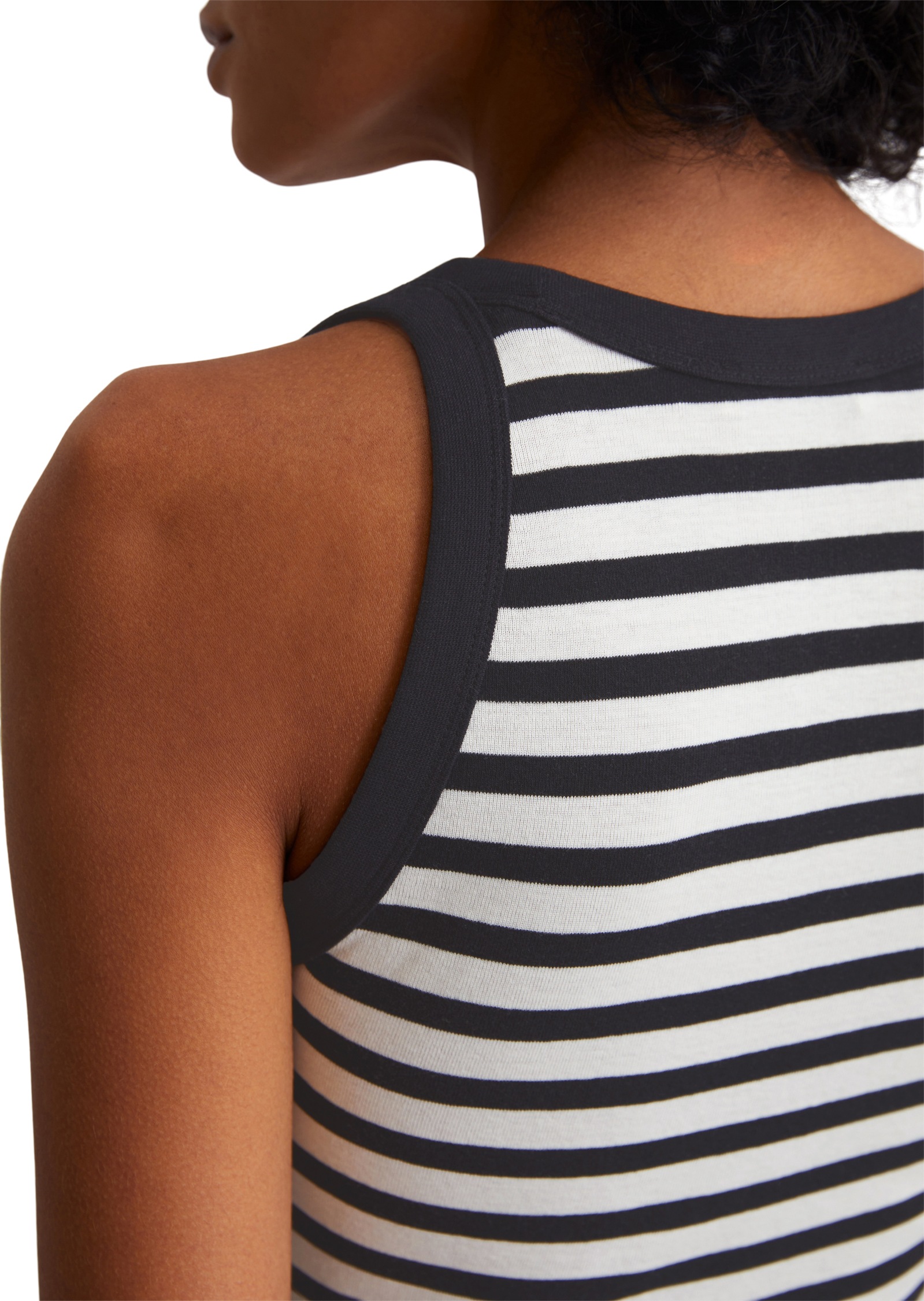 Marc O'Polo Tanktop, geringelt, aus Rib-Jersey, slim fit