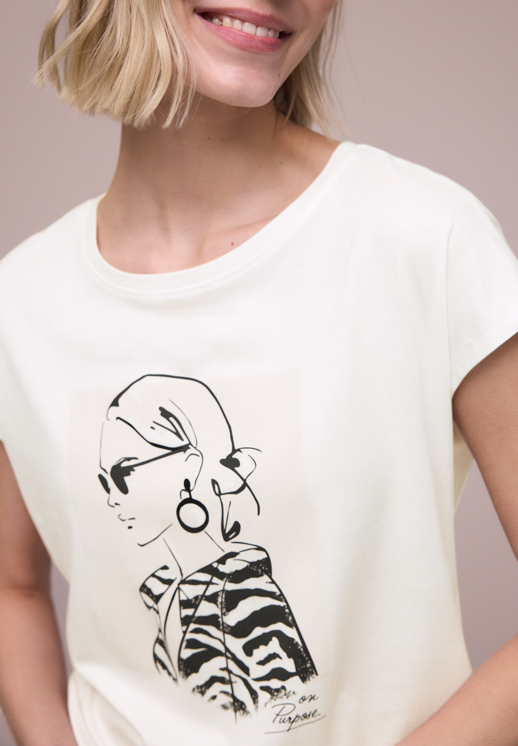 STREET ONE Shirttop Sommershirt mit Print