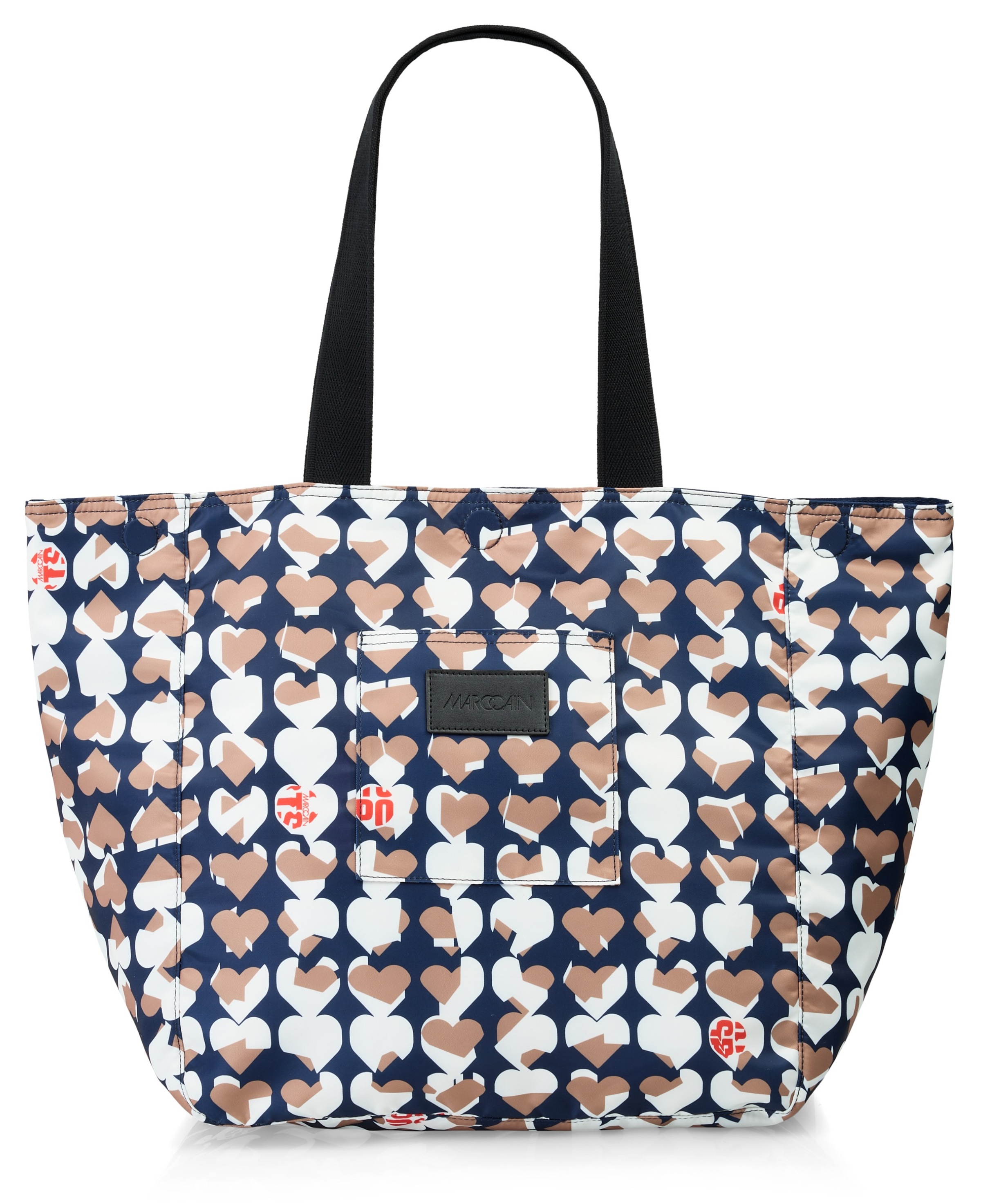 Marc Cain Shopper »"Happy Classics"«, Schultertasche, Sporttasche mit auffälligem Print