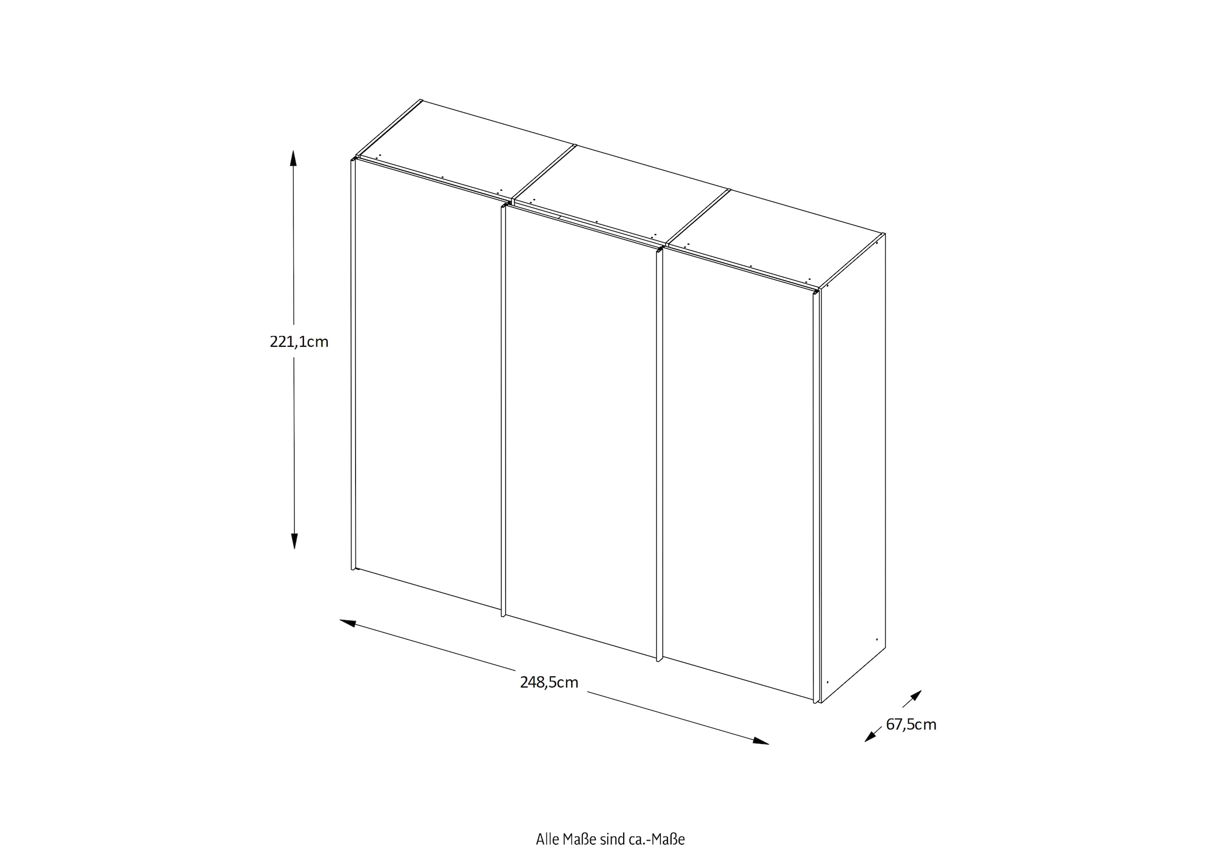 STAUD Schwebetürenschrank »Sinfonie Plus, edles Design in hochwertiger Qualität, Made in Germany« Mit vier verschiedenen Ausstattungsvarianten