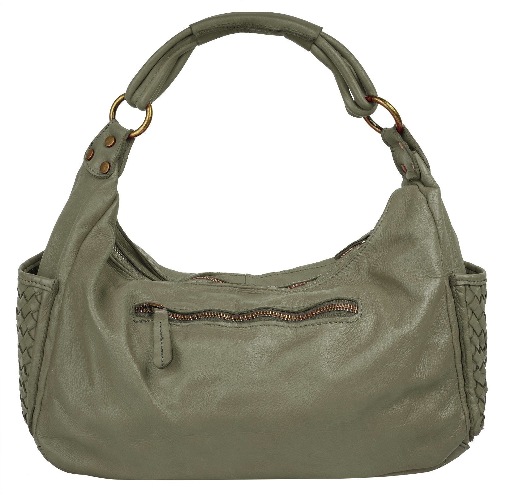 Samantha Look Henkeltasche echt Leder, Made in Italy