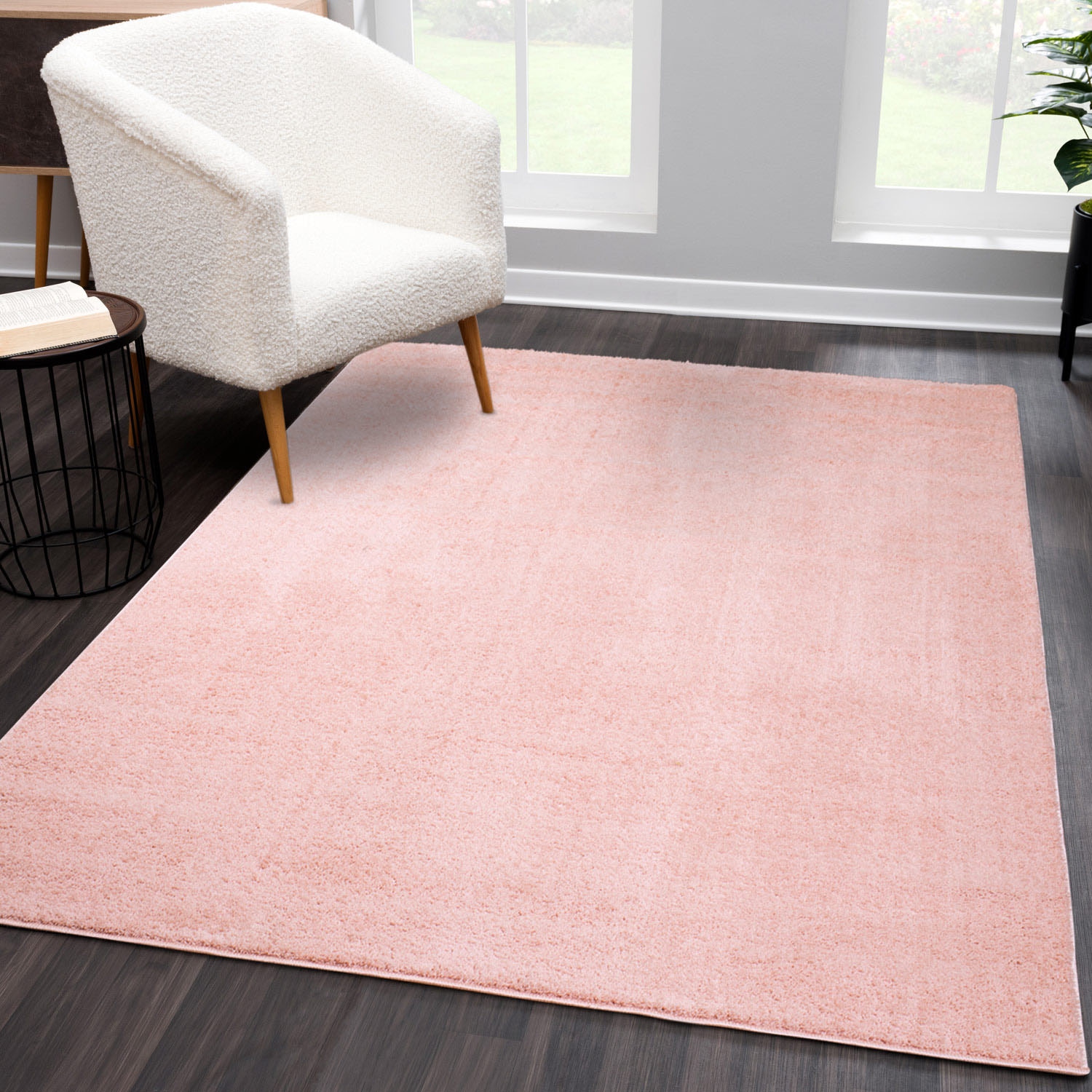 Carpet City Teppich »Softshine 2236«, rechteckig, Hochflor, besonders weich, Uni-Farben