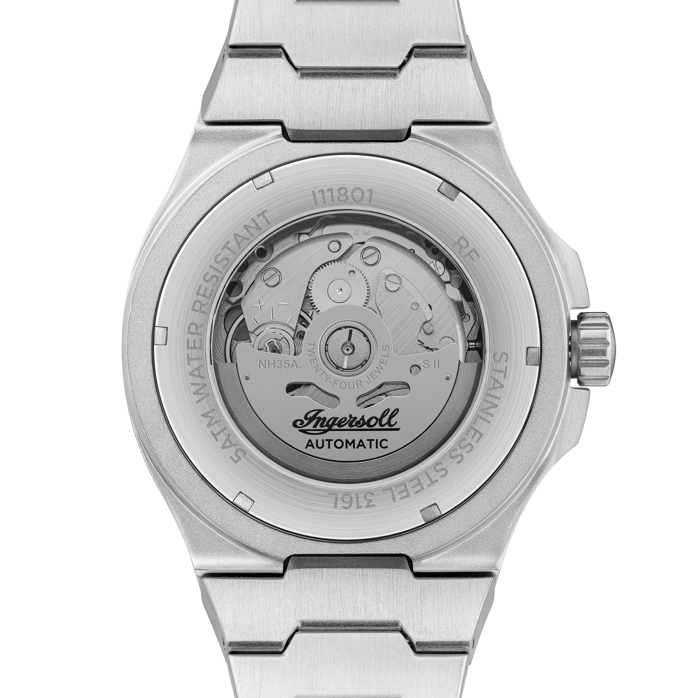 Ingersoll Automatikuhr »The Catalina« Armbanduhr, Herrenuhr, Mechanische Uhr, Edelstahlarmband, analog, Tag