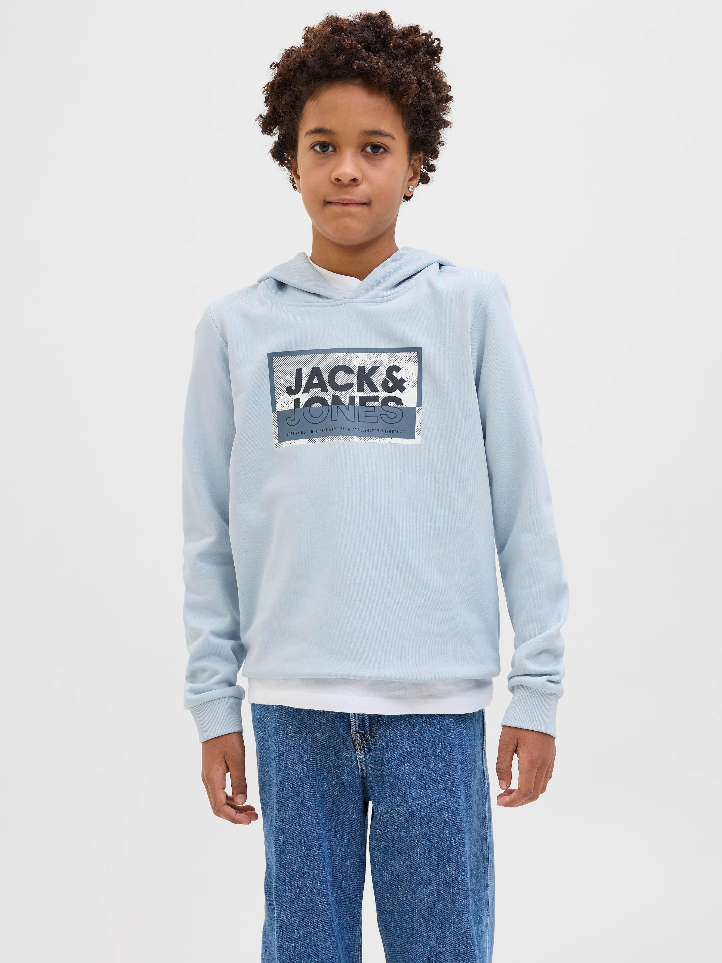 Jack & Jones Junior Hoodie »JCOLOGAN SS24 PRINT SWEAT HOOD SN JNR«