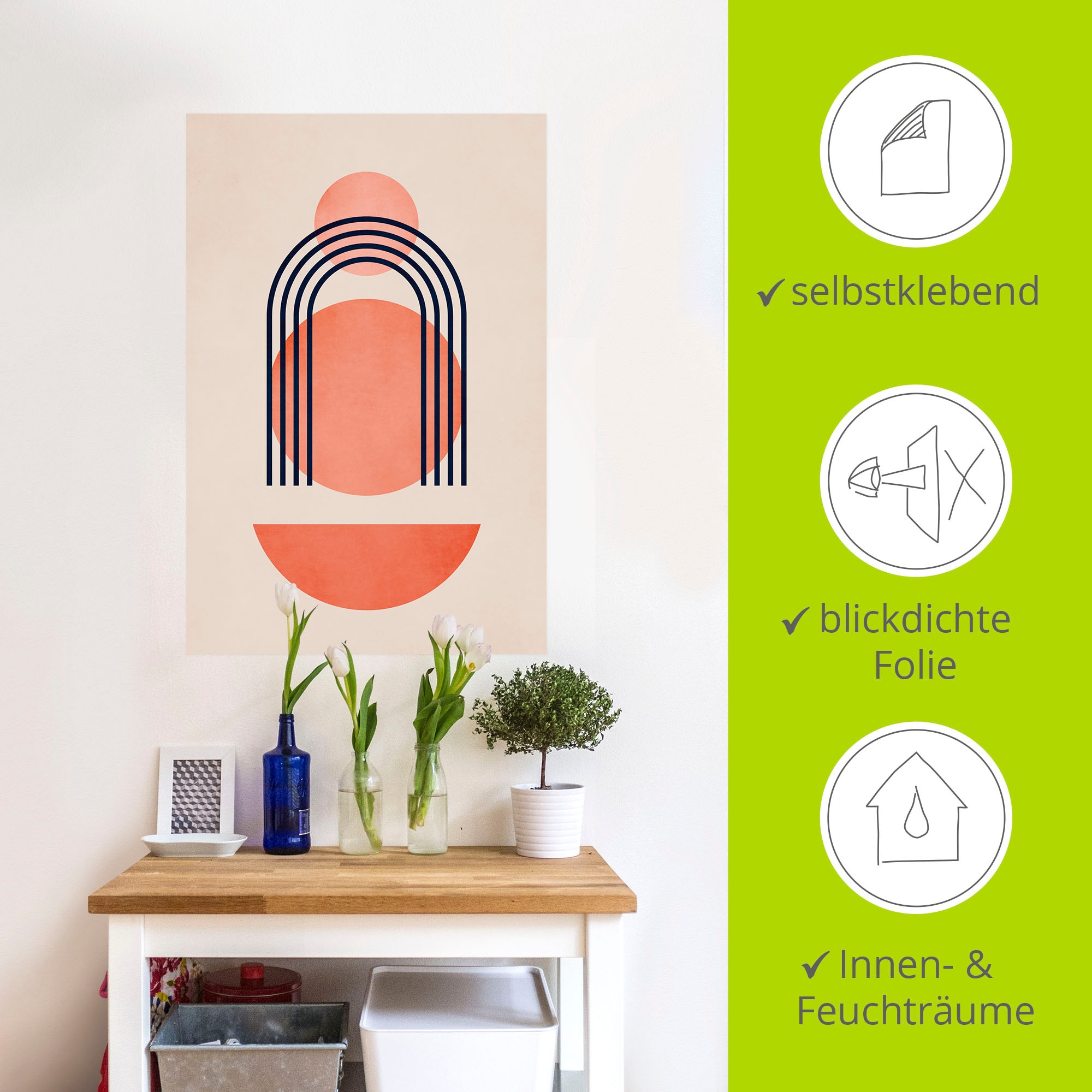 Artland Wandbild »Geometrica Nr. 7«, Muster, (1 St.), als Alubild, Leinwandbild, Poster, Wandaufkleber in verschied. Größen