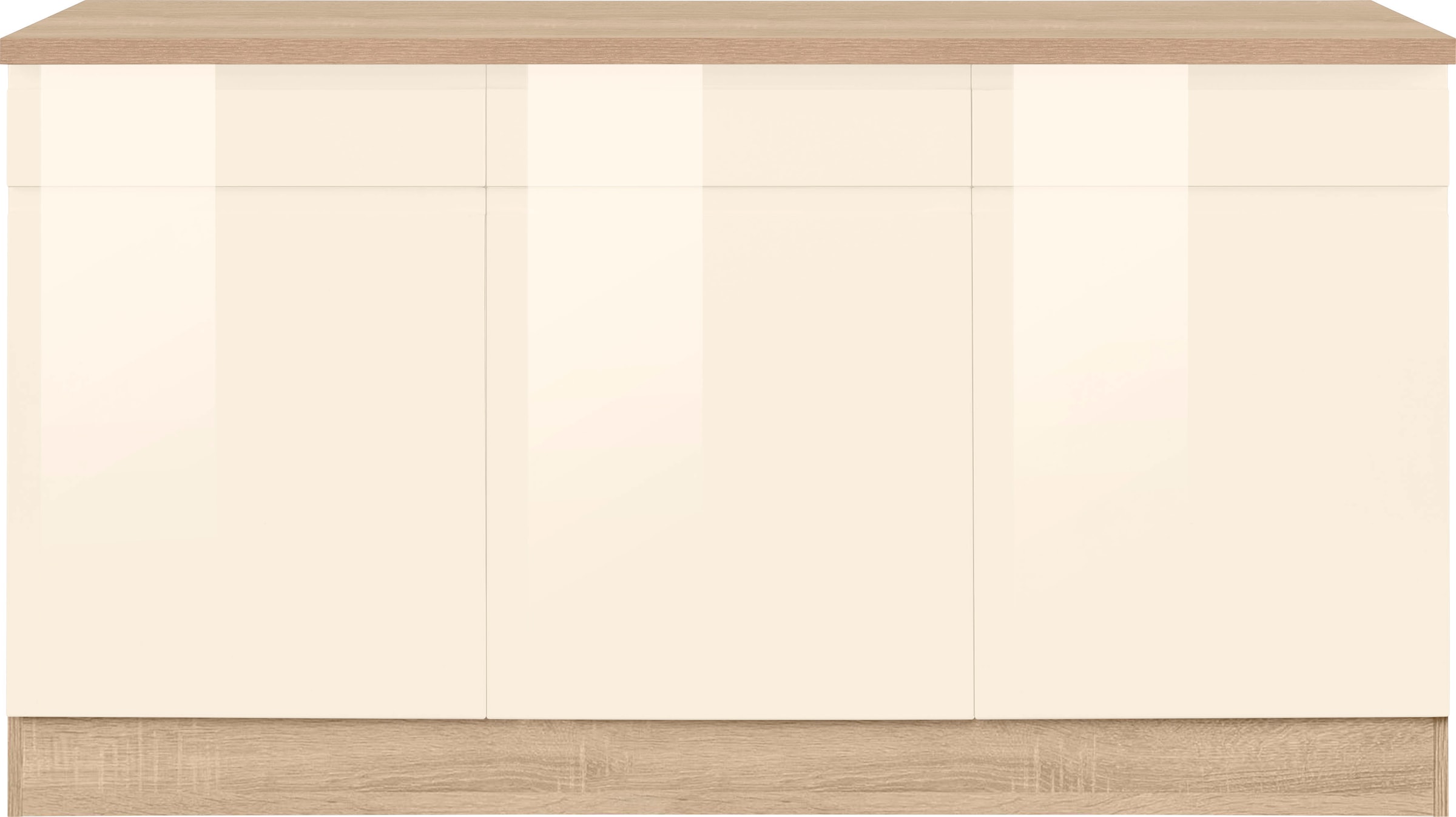 HELD MÖBEL Unterschrank »Virginia«, 85 cm hoch, 150 cm breit, 3 Schubladen, 3  Türen, griffloses Design kaufen bei OTTO