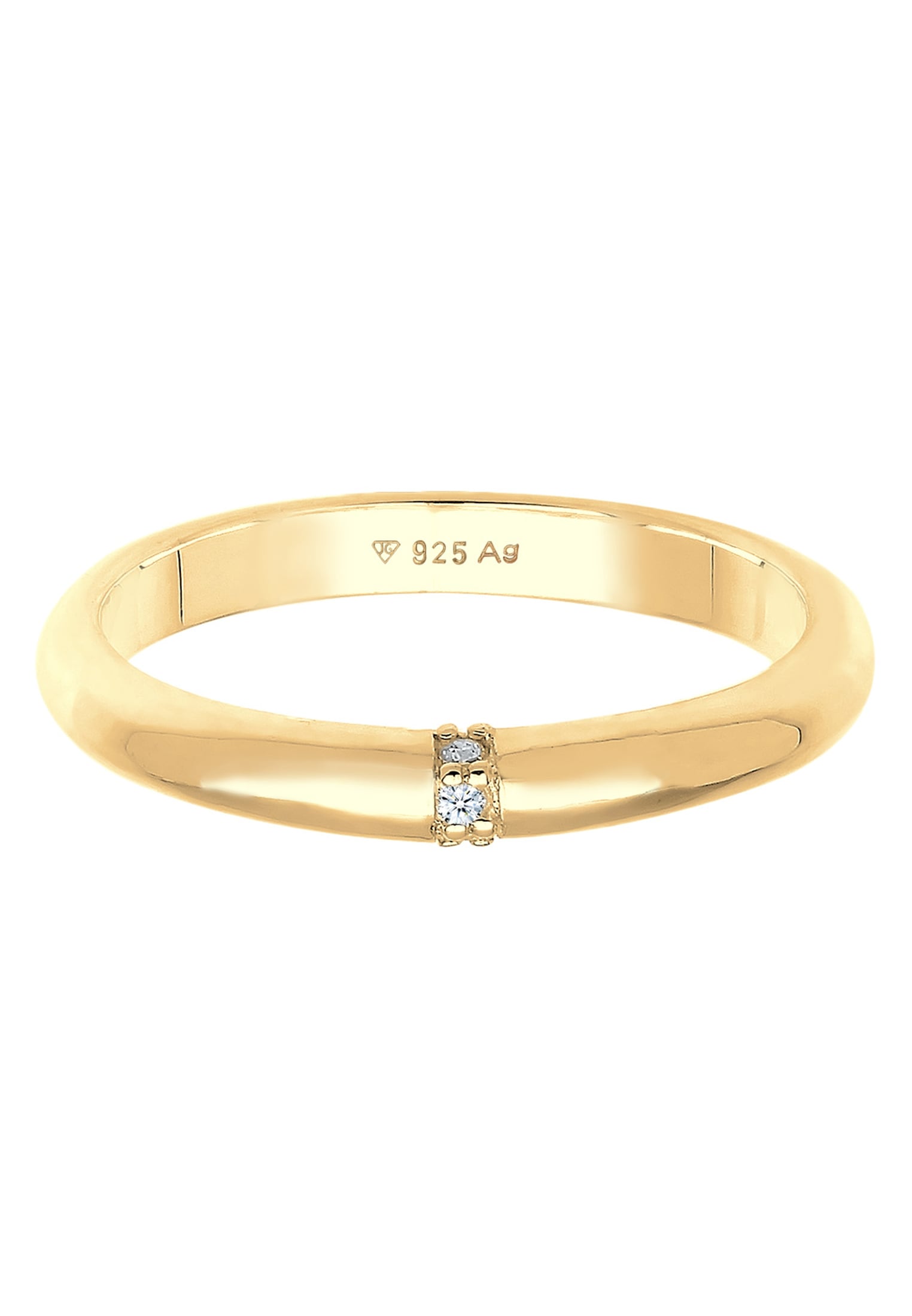 Elli DIAMONDS Verlobungsring »Ring Diamant 0.045 ct. Klassik Verlobung 925 Silber«