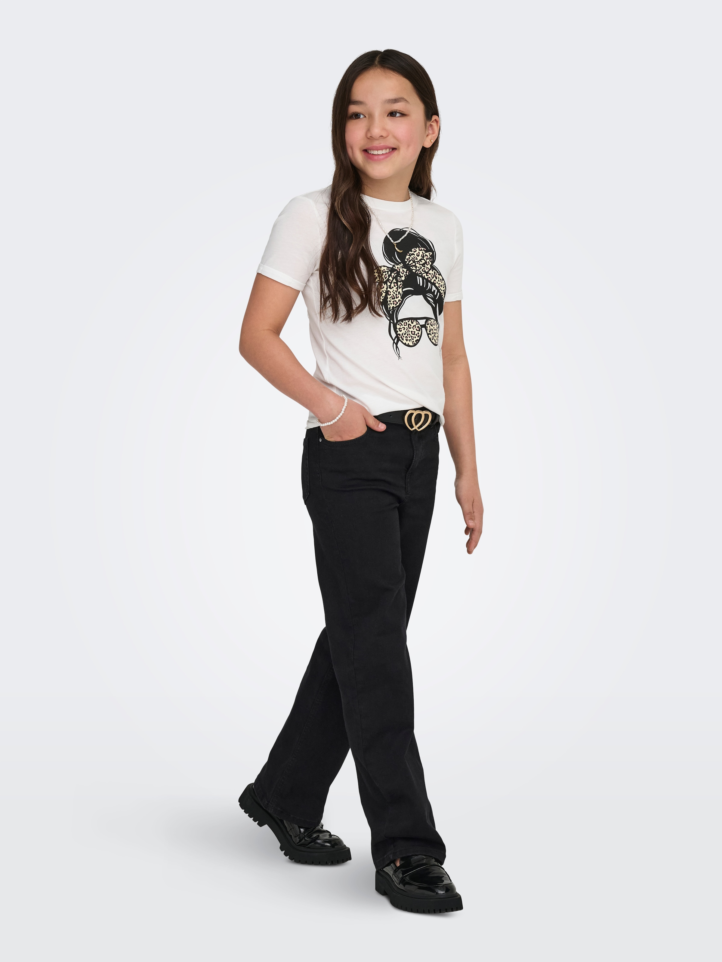 KIDS ONLY High-waist-Jeans »KOGMADISON BLUSH HW WIDE DIA1099 NOOS« Baumwollmischung, high waist, wide fit