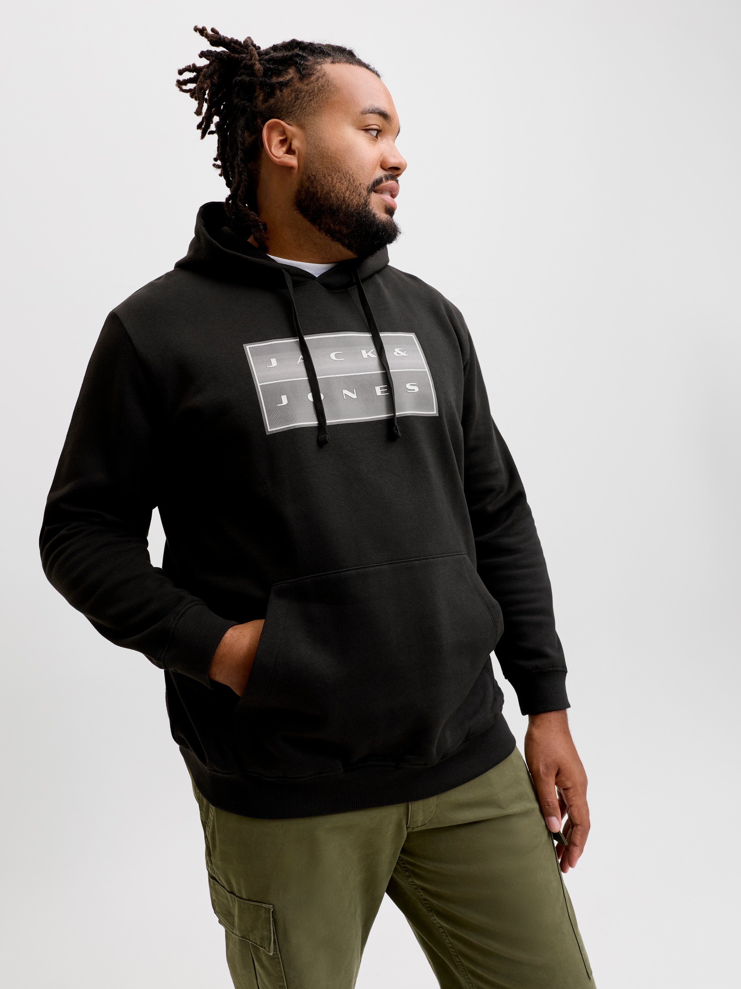 Jack & Jones PlusSize Kapuzensweatshirt »JCOFUSION BOX SWEAT HOOD PLS«, Baumwollmischung, regular fit
