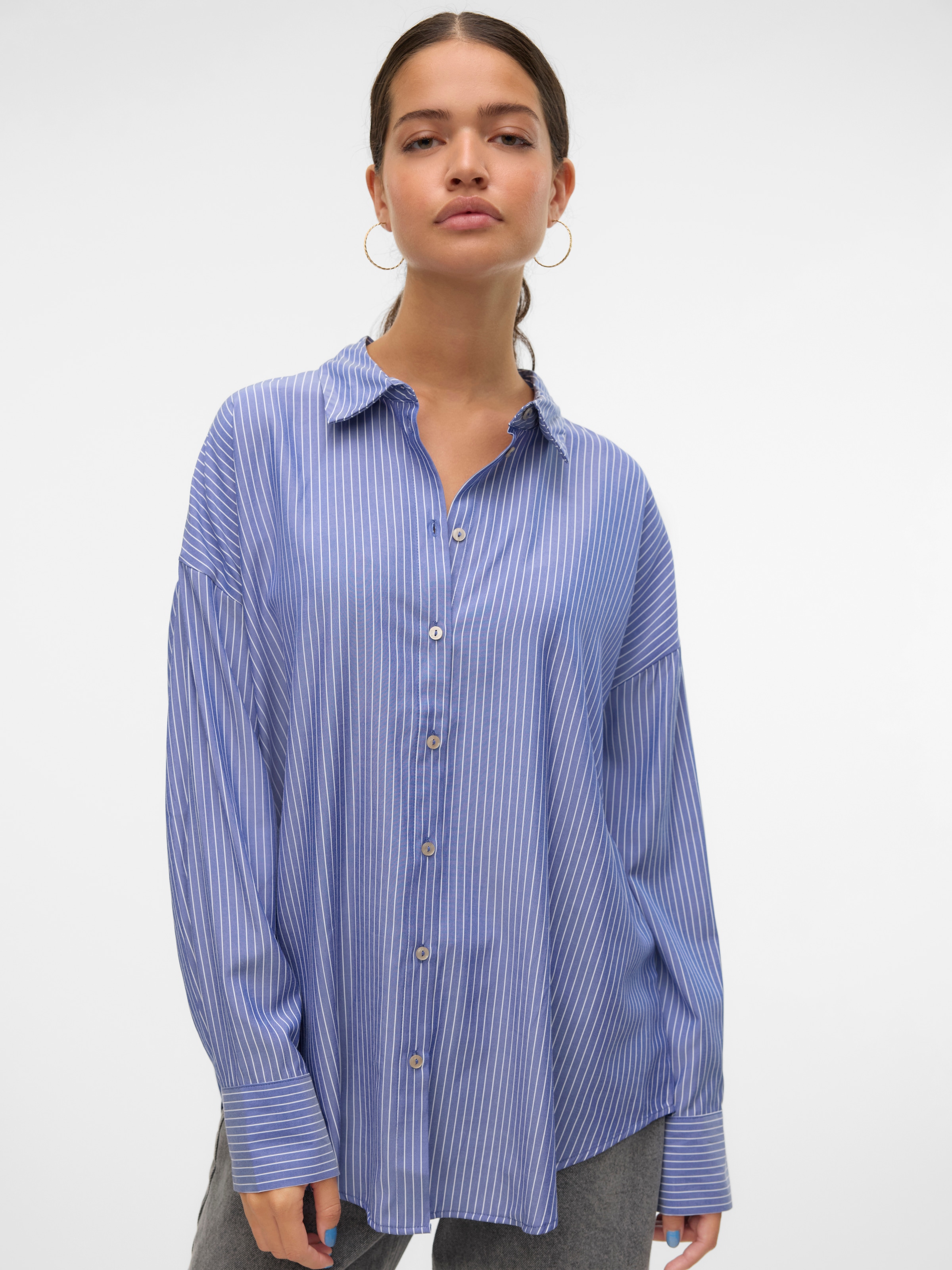 Vero Moda Langarmbluse »VMNORA LS OVERSIZE SHIRT WVN GA NOOS«