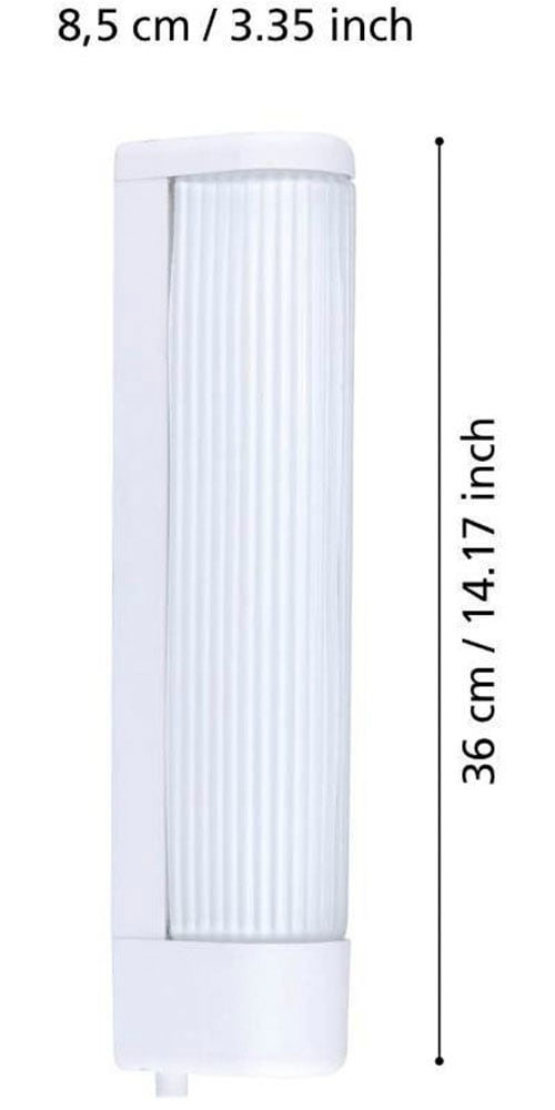 EGLO Spiegelleuchte »BARI«, 2 flammig, Leuchtmittel E14 | Leuchtmittel wechselbar-ohne Leuchtmittel, Wandleuchte, aus Glas und Kunststoff, L 35 cm, exkl. E14 (max. 25W)