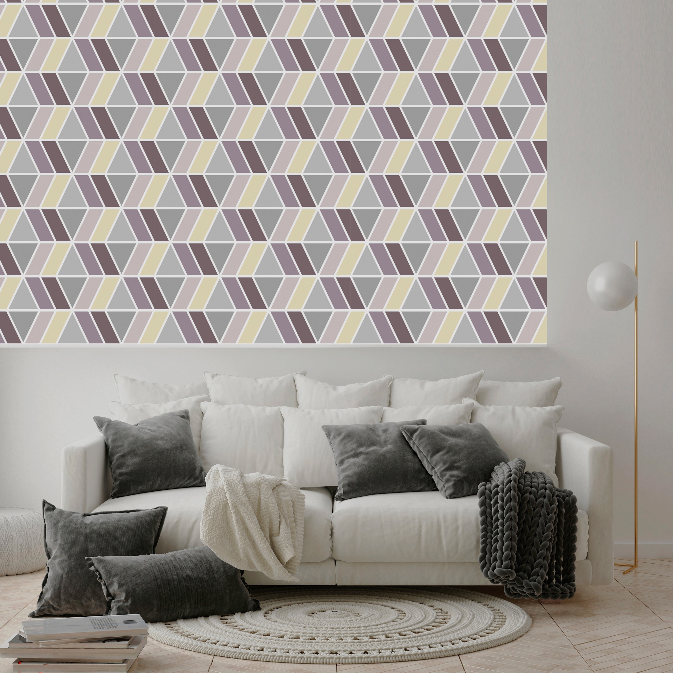 queence Vinyltapete »Melia« Farbverlauf | abstrakt | bedruckt | gemustert glatt 90x250cm, selbstklebend, kinderleichte Anbringung, , Sticker