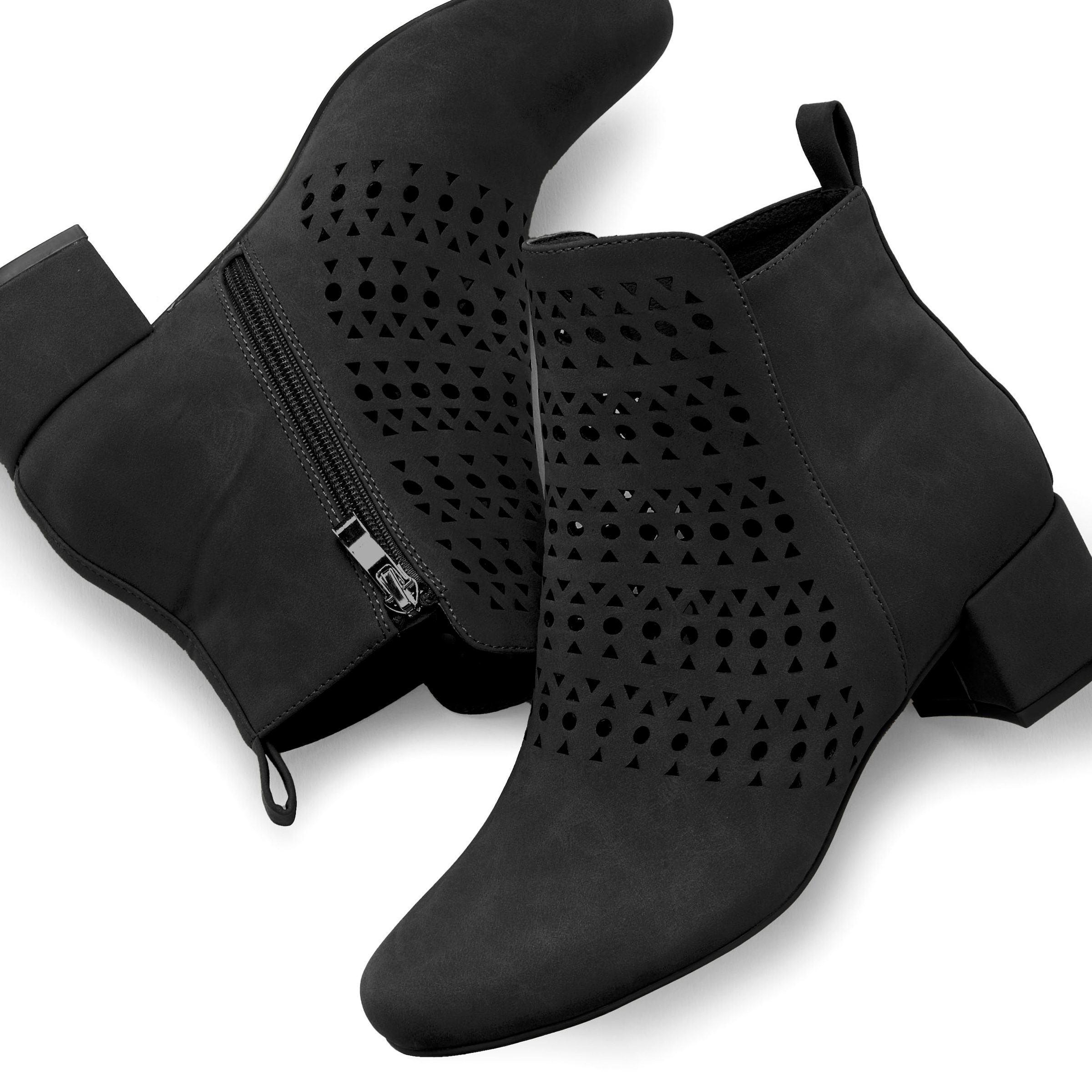 LASCANA Stiefelette, Stiefel, Boots mit kleinen Cut-Outs VEGAN