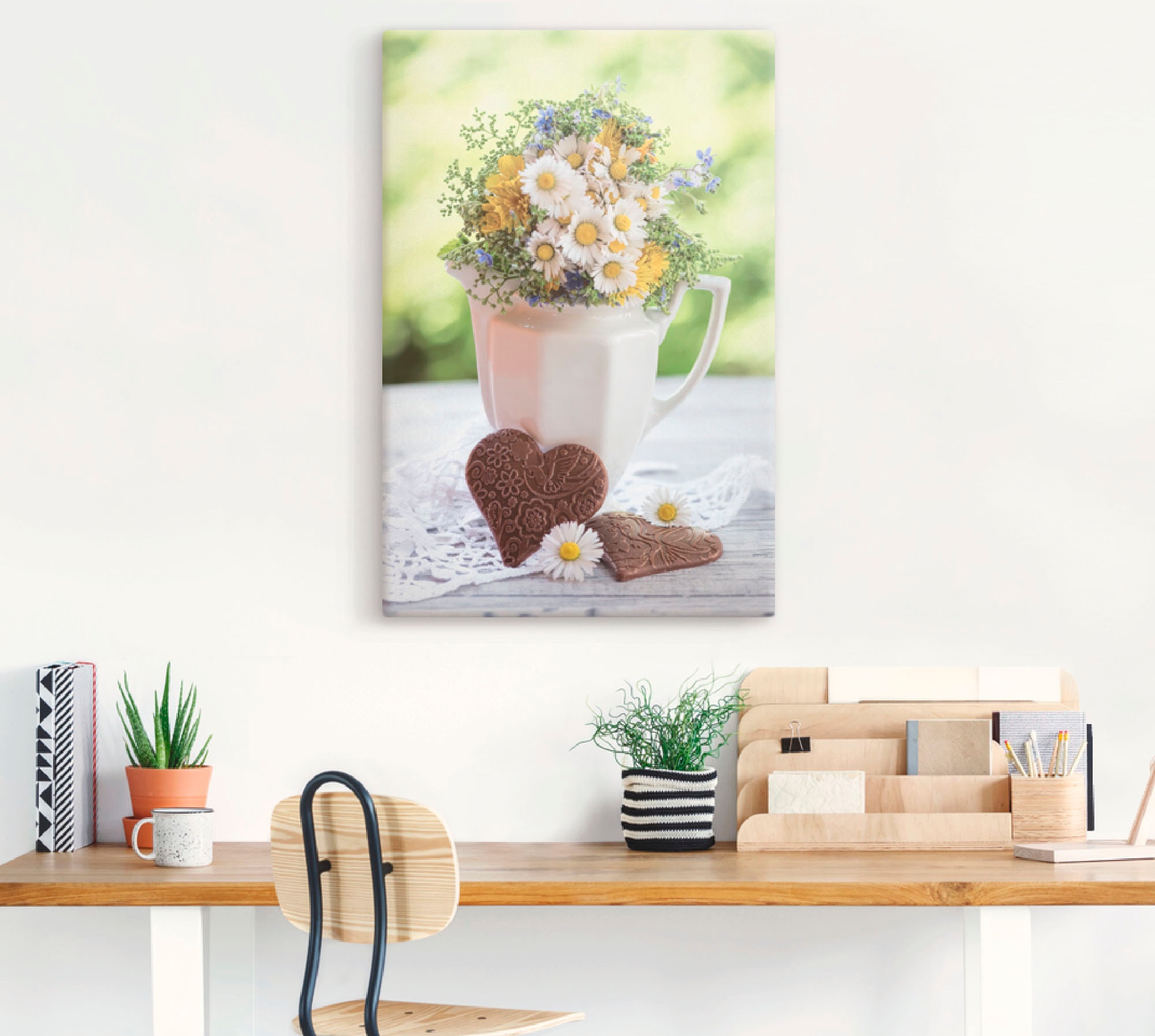 Artland Wandbild »Aus Liebe zum Frühling« Vasen & Töpfe 1 Stk. tlg. auf Holzrahmen gespannt