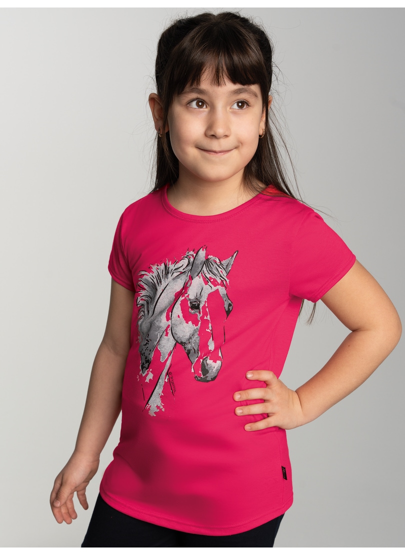 Trigema T-Shirt »TRIGEMA T-Shirt mit niedlichem Pferdemotiv«, (1 tlg.)