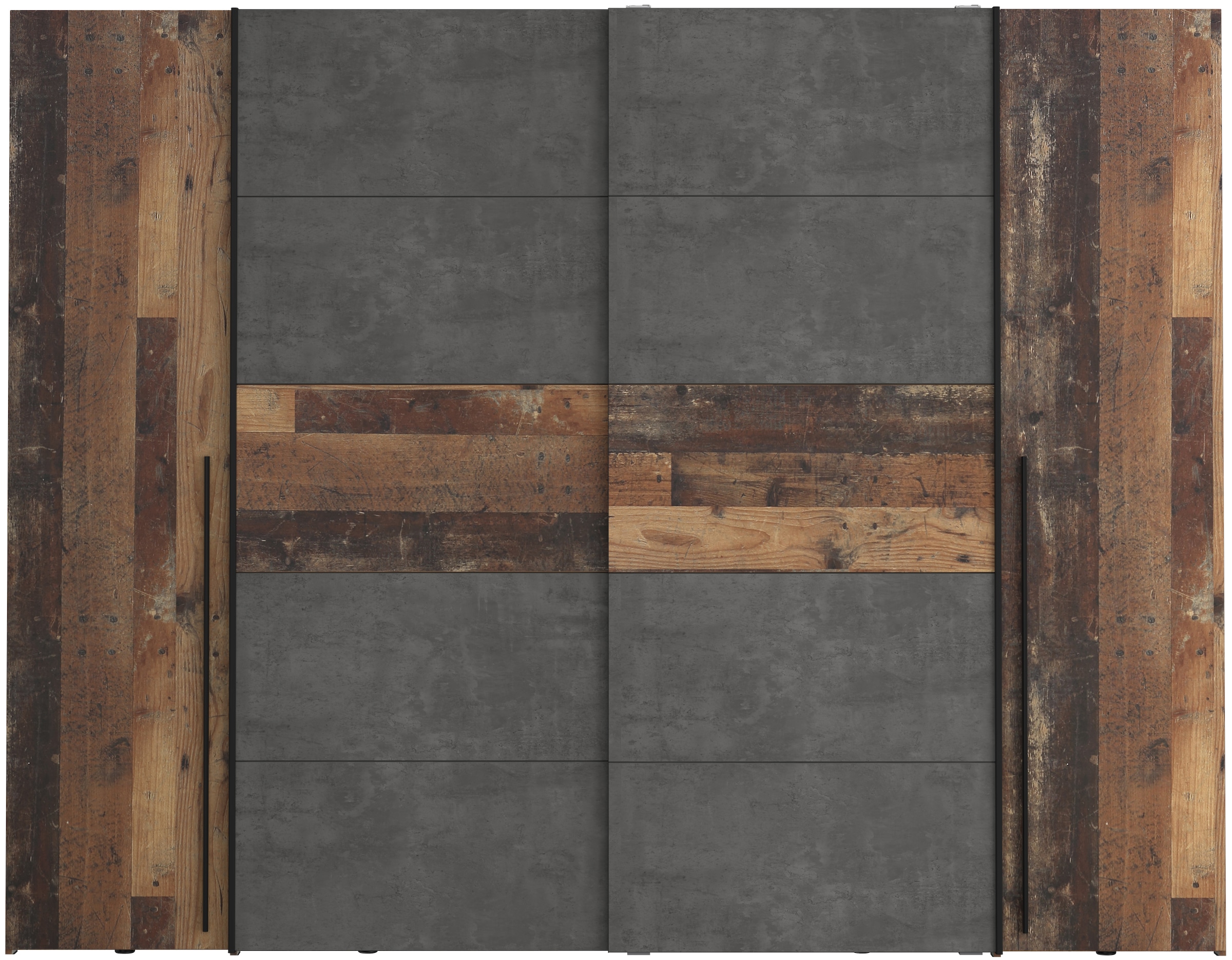 FORTE Schwebetürenschrank »Narago, OTTOs Choice, Kombischrank, TOPSELLER, Paneele  wechselbar« B/H/T ca. 270/210/61cm, Farbe Weiß auch mit Spiegeln,  Schwebetüren in Kombination mit Drehtüren, Made in Europe