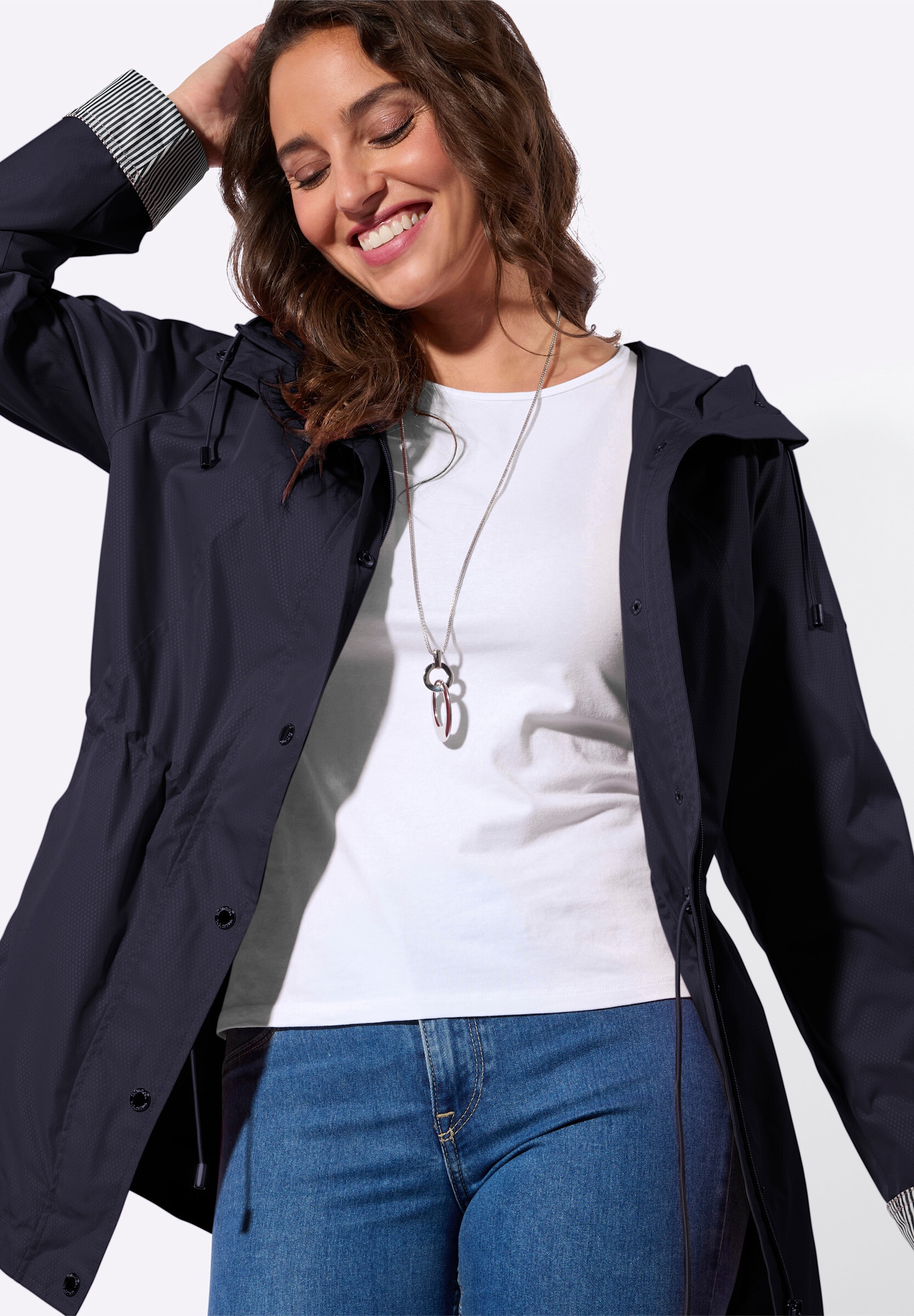 Witt Allwetterjacke »Jacke Übergangsjacke mit Streifen-Details« mit Kapuze