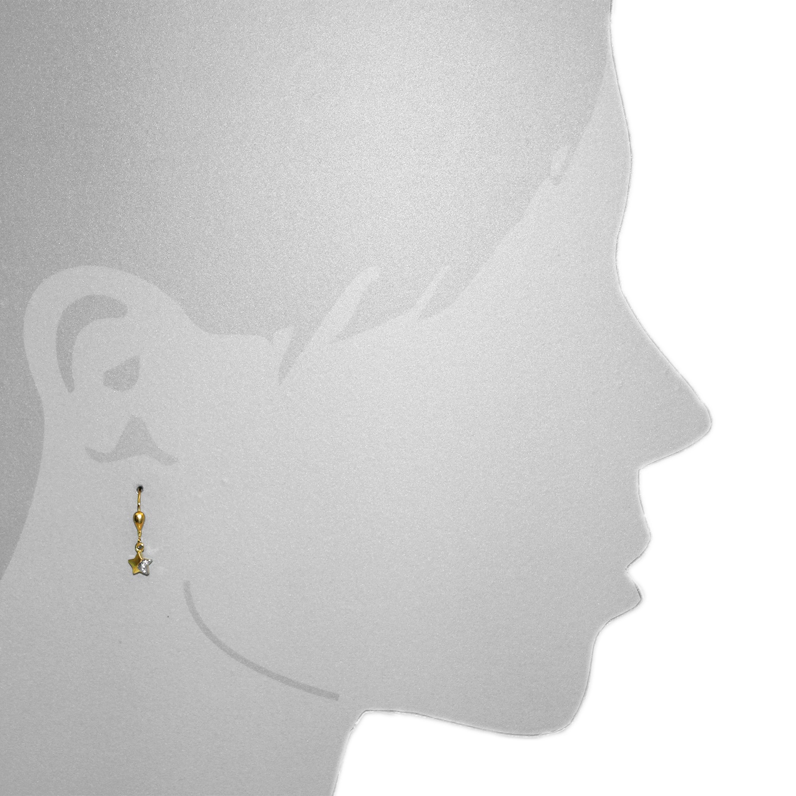OSTSEE-SCHMUCK Paar Ohrhänger »- Stern - Gold 333/000 - Zirkonia«