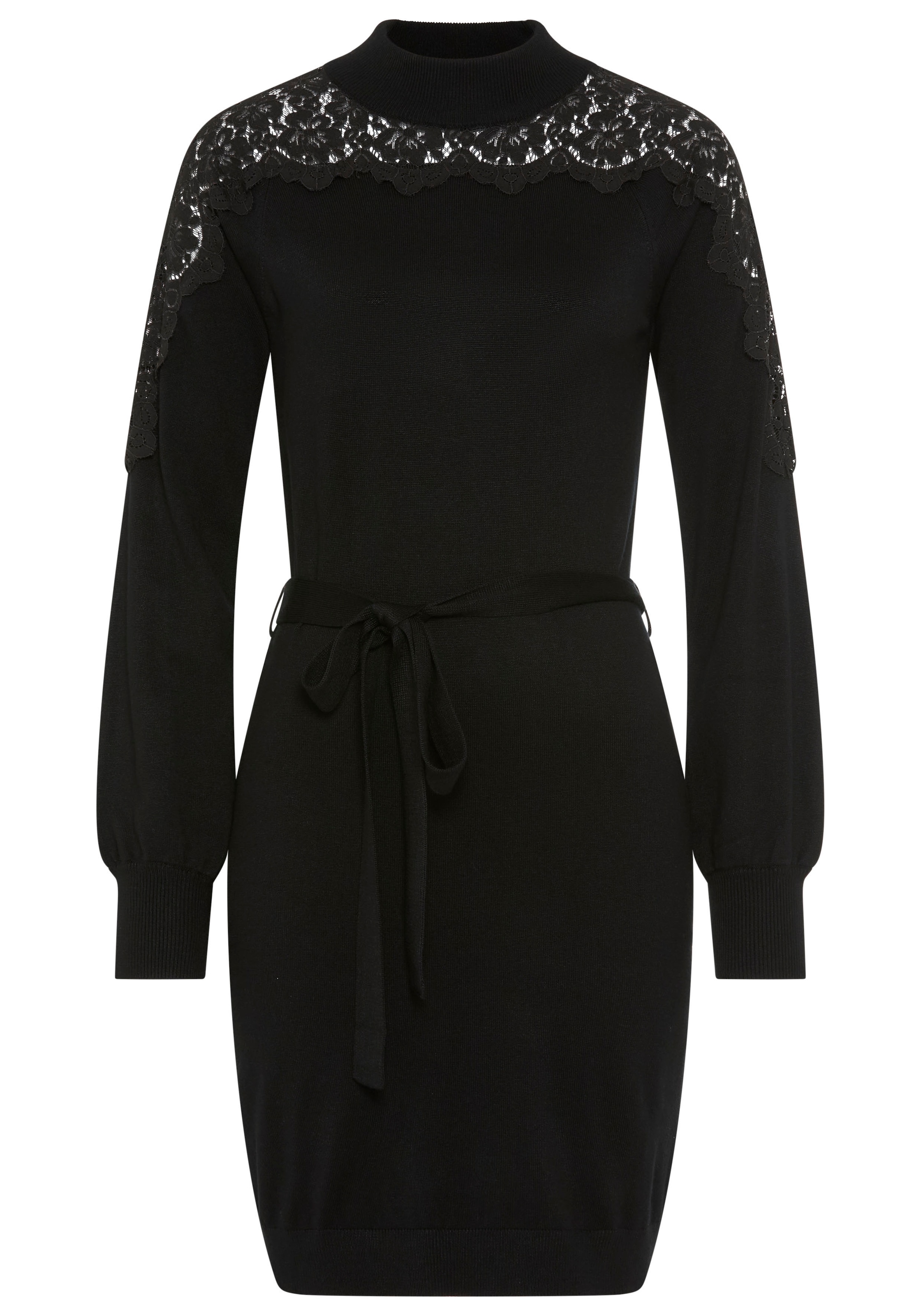 Laura Scott Strickkleid, in Mini-Länge mit edler Spitze - NEUE KOLLEKTION