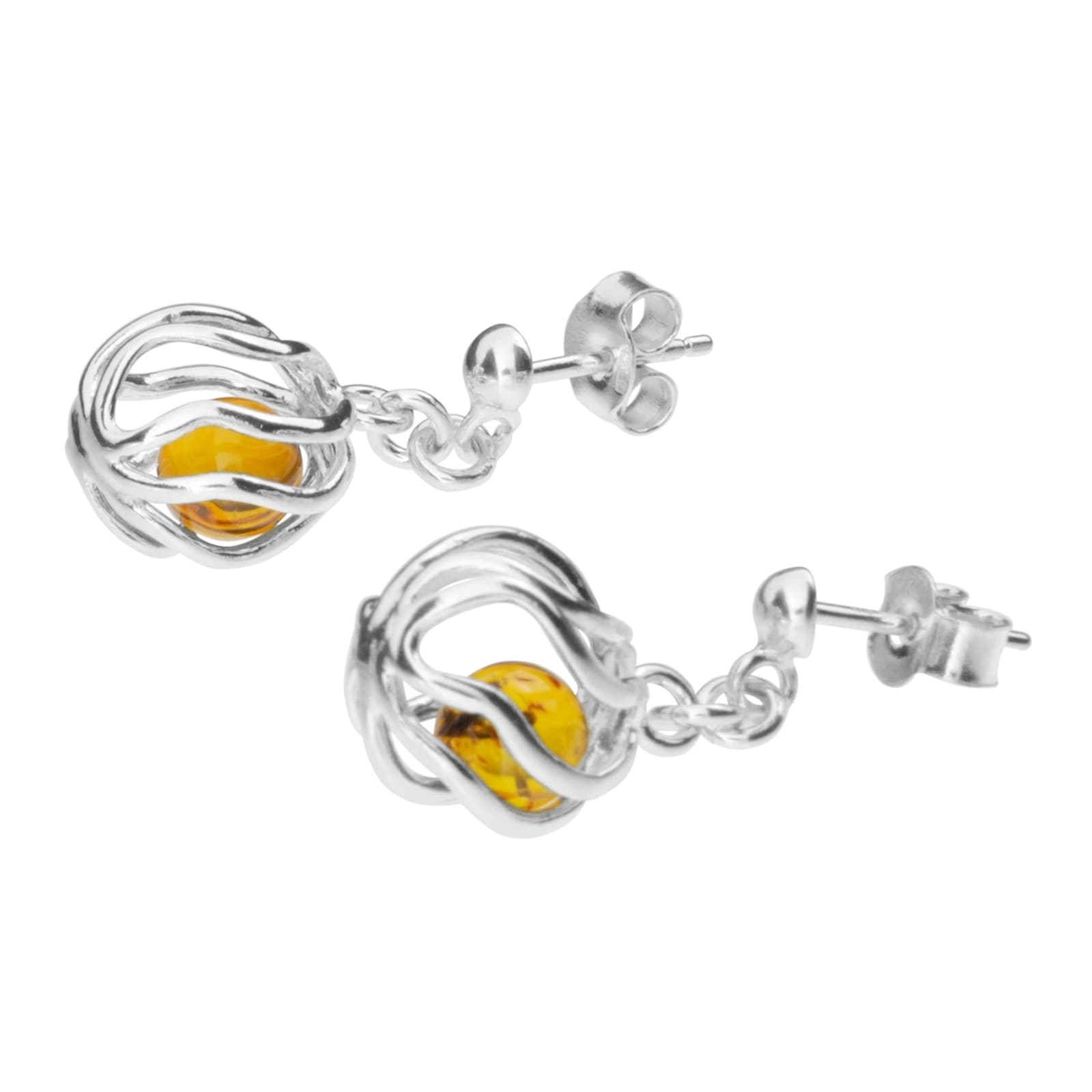 OSTSEE-SCHMUCK Paar Ohrhänger »- Sinja - Silber 925/000 - Bernstein«