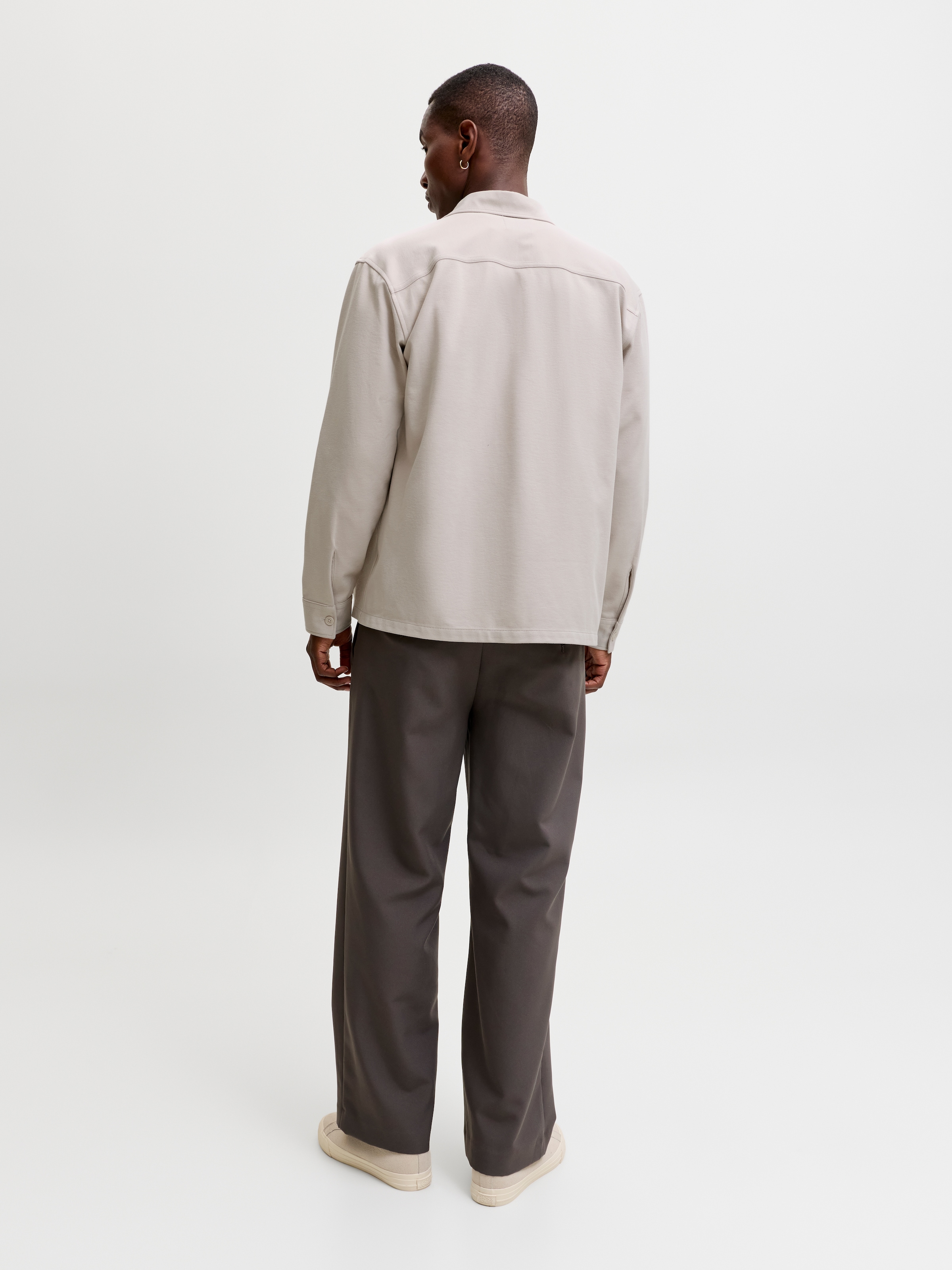Jack & Jones Langarmhemd »JJWILLIAM SWEAT OVERSHIRT LS NOOS« Materialmix, Sweatmaterial, locker geschnitten