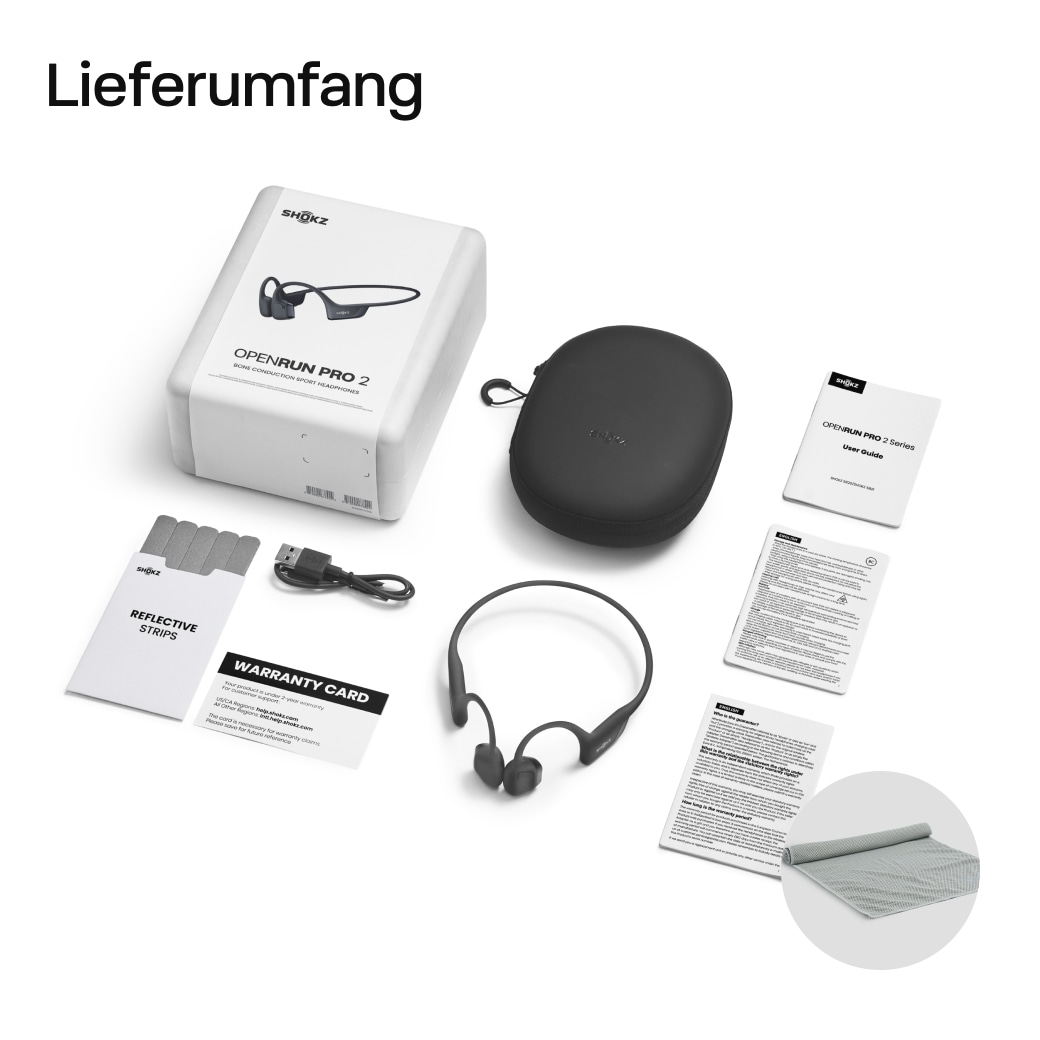 Shokz Open-Ear-Kopfhörer »OpenRun Pro 2 + Cooling Towel«