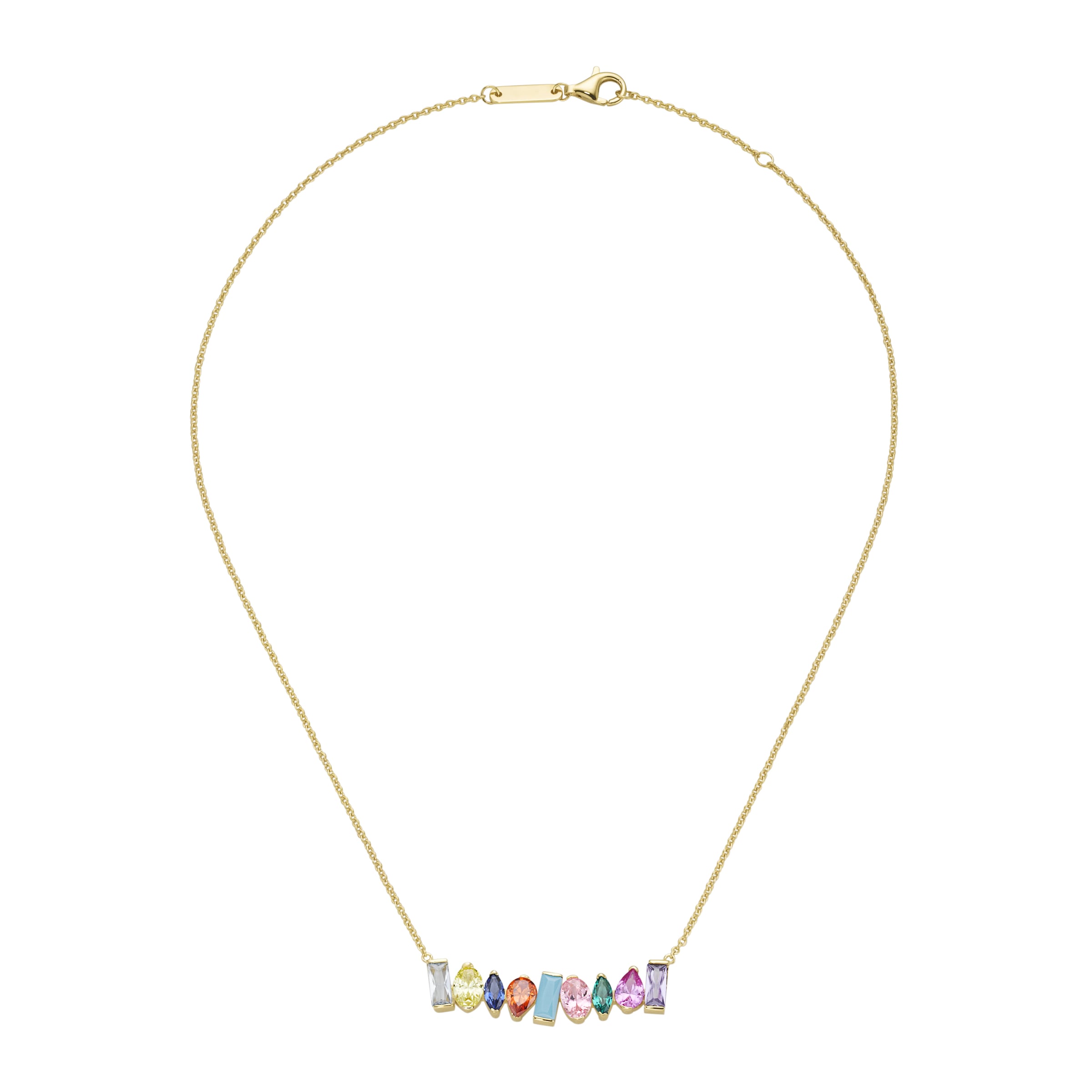 GIORGIO MARTELLO MILANO Collier »Collier Zirkonia und Kristallsteine mehrfarbig, Silber 925«