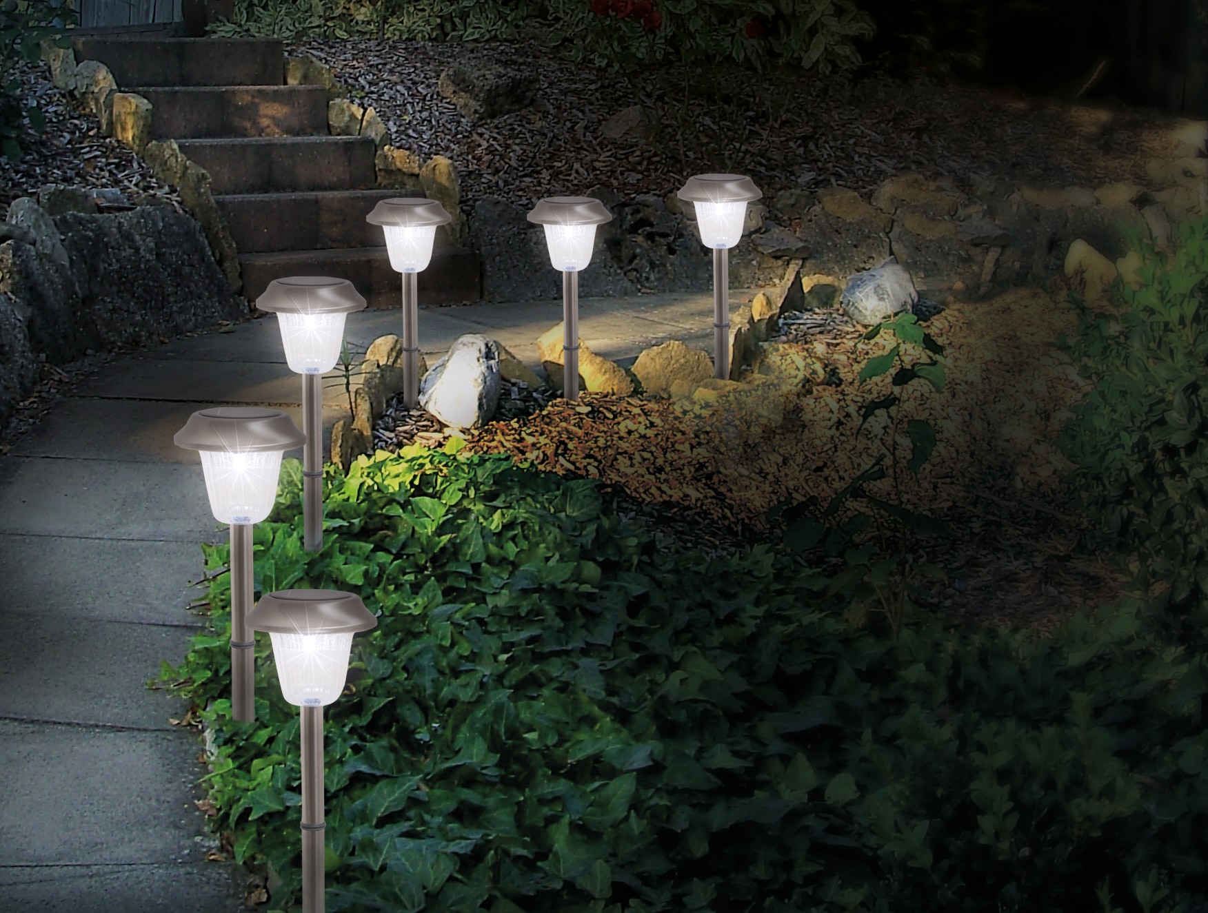 näve LED Gartenleuchte, 6er-Set LED Außenleuchte mit Erdspieß bestellen im  OTTO Online Shop