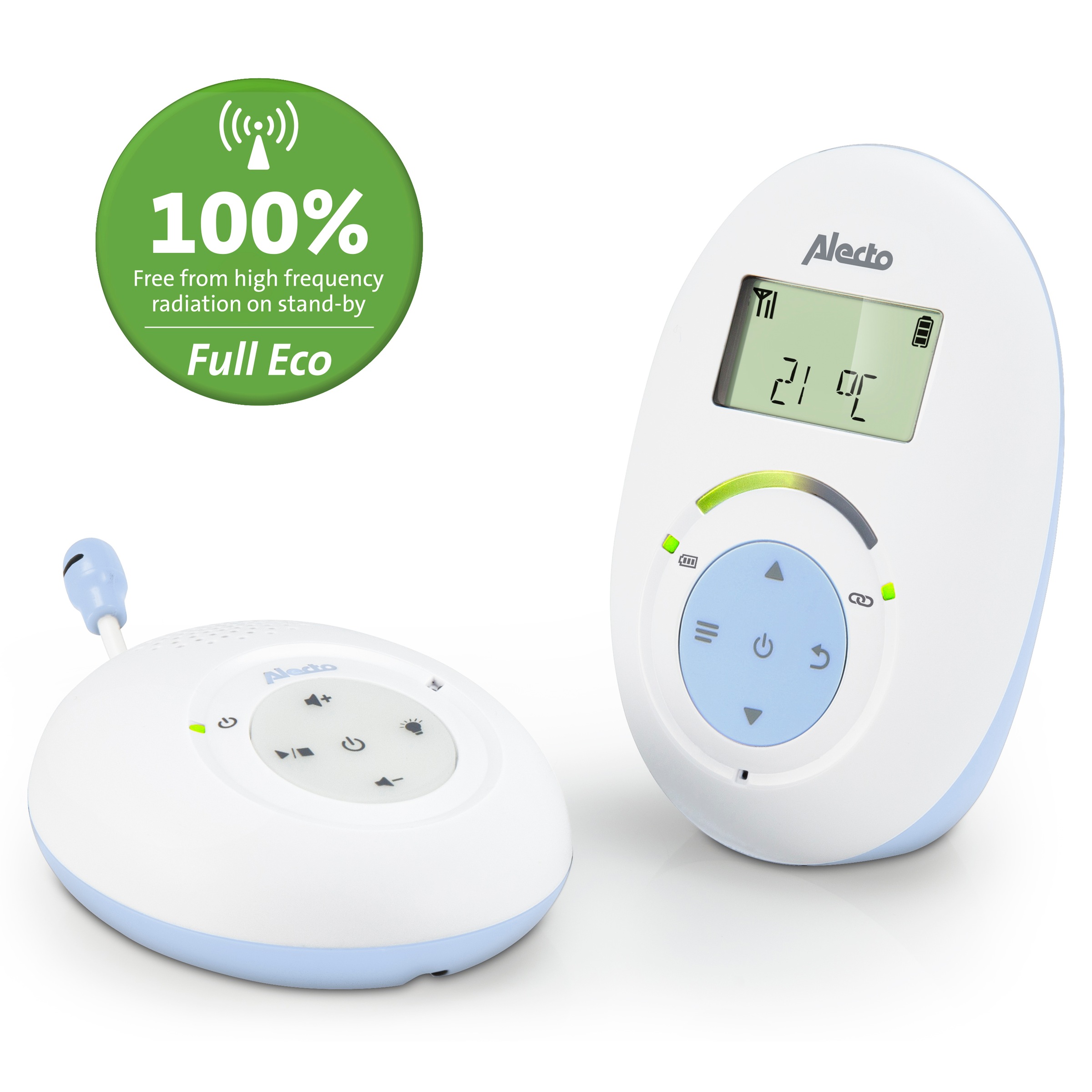 Alecto Babyphone »DBX-112«, (2 tlg.), Nachtlicht, Wiegenlieder und Temperaturanzeige