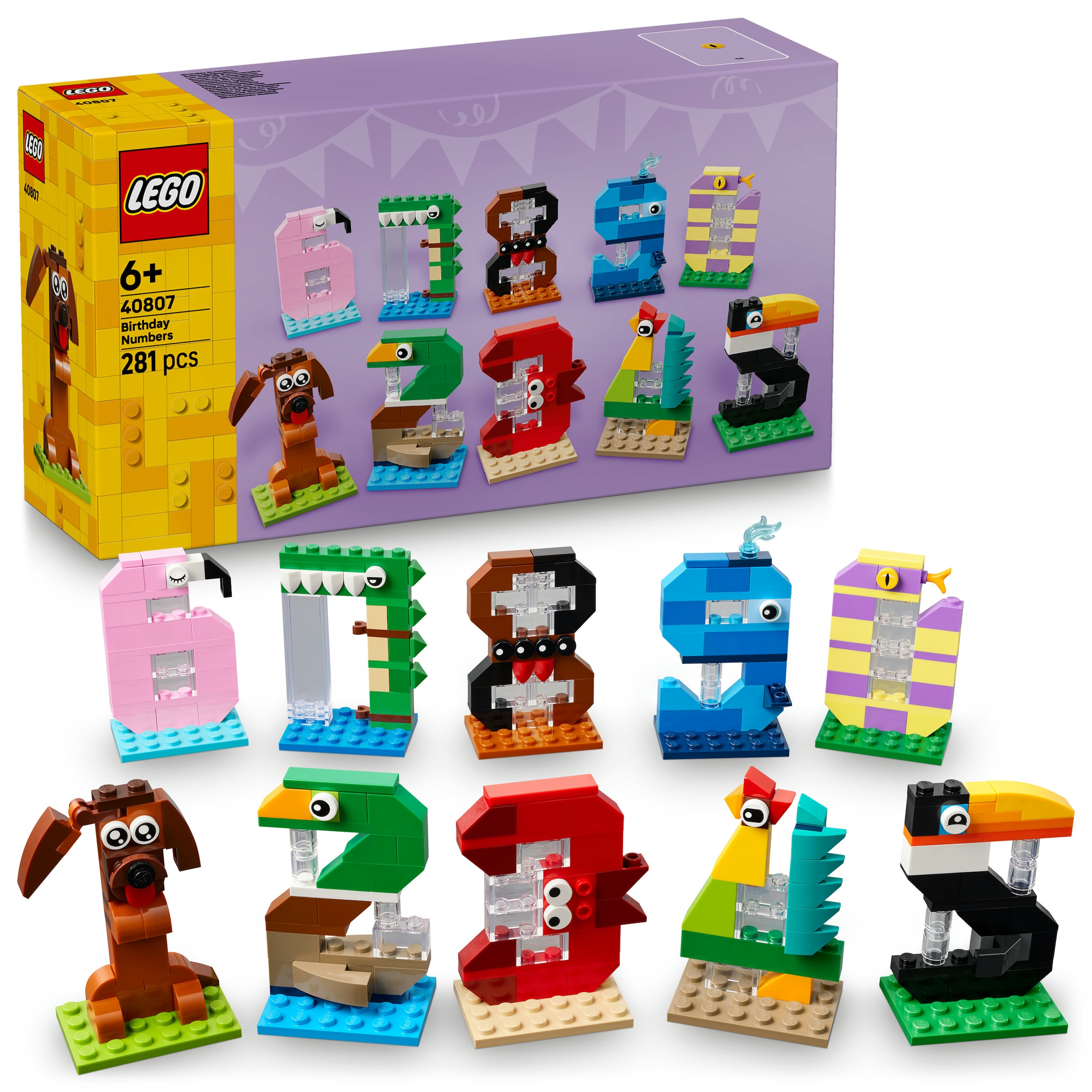 LEGO® Konstruktionsspielsteine »Geburtstagszahlen (40807), LEGO Iconic« Made in Europe